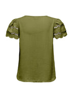 T-shirt JDY Hannah Verde ricamo 15312609 /Dried Herb JDY 