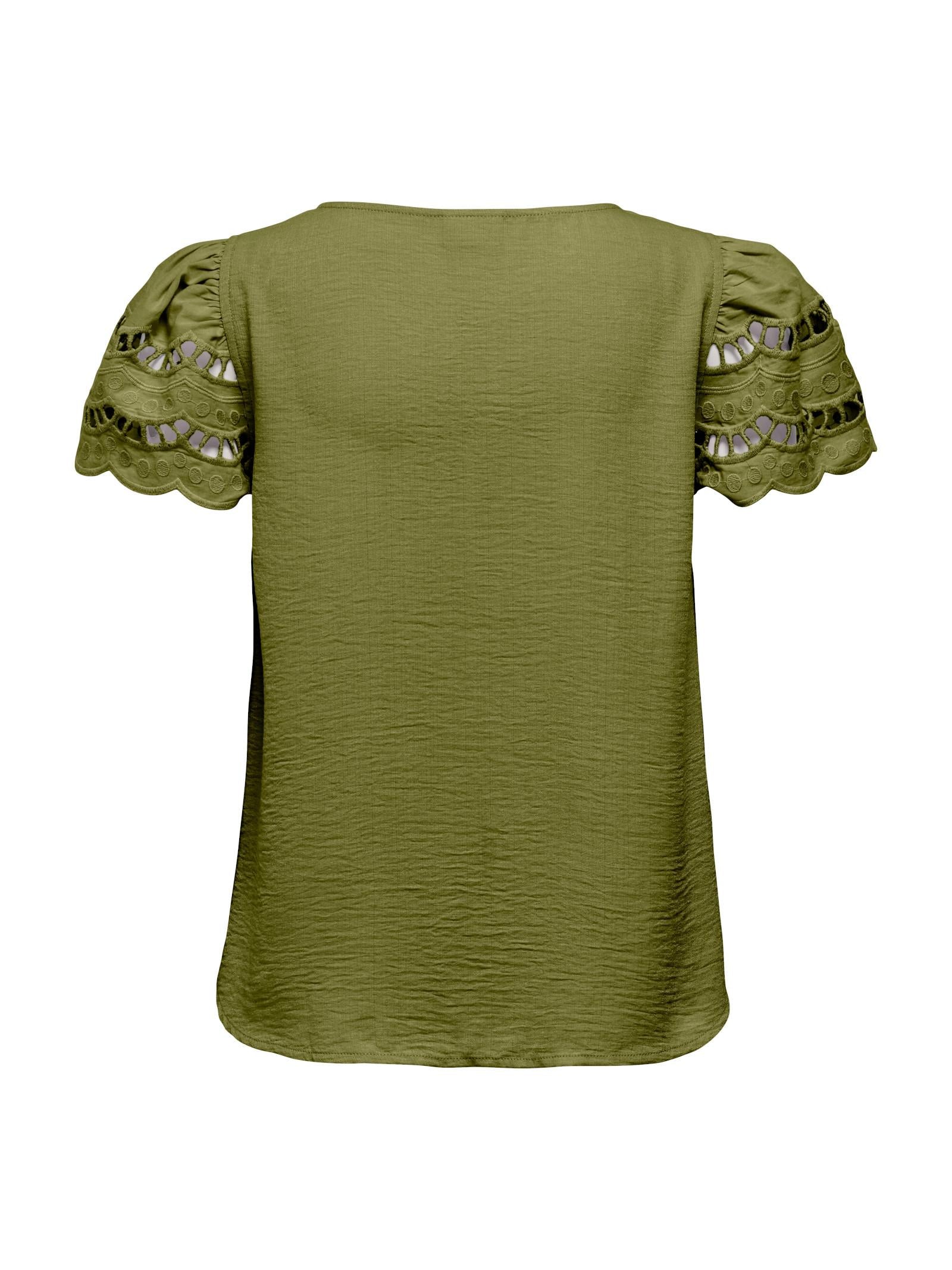 T-shirt JDY Hannah Verde ricamo 15312609 /Dried Herb JDY 