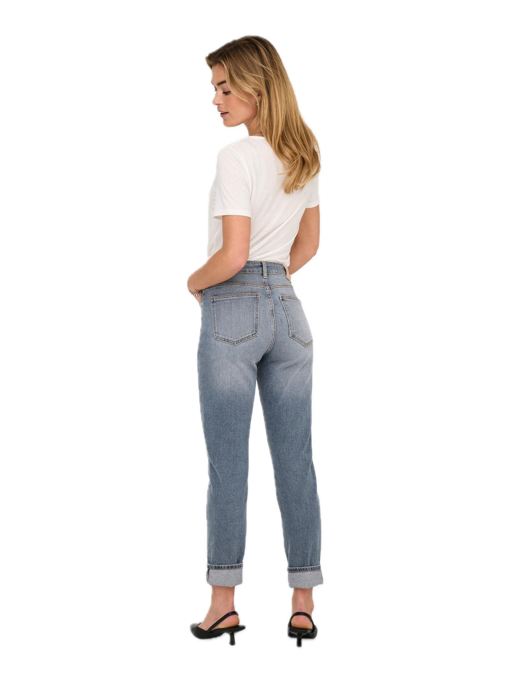 Jeans Only Emily Blue Grey Denim straight a vita alta stretch 15338328 /Special Blue Grey Denim ONLY 