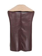 Gilet Only Dora Marrone in ecopelle 15349119 /Seal Brown ONLY 