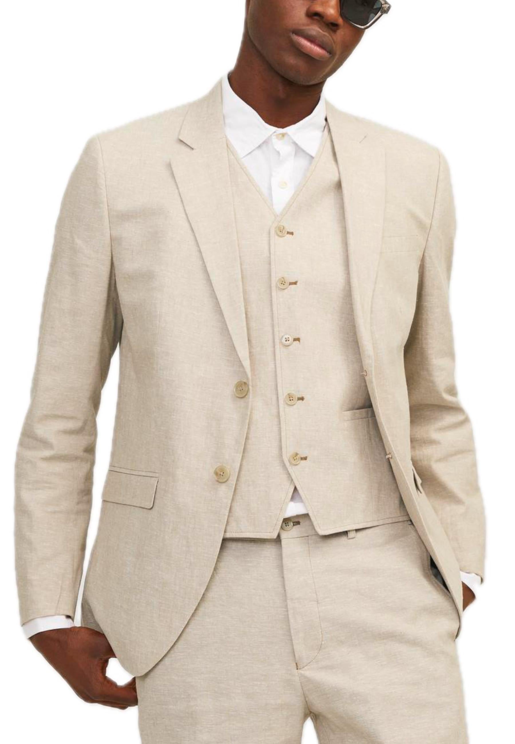 Giacca Jack & Jones Beige lino