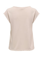 T-shirt Only Free Beige scollo a V 15287041 /Pumice Stone ONLY 
