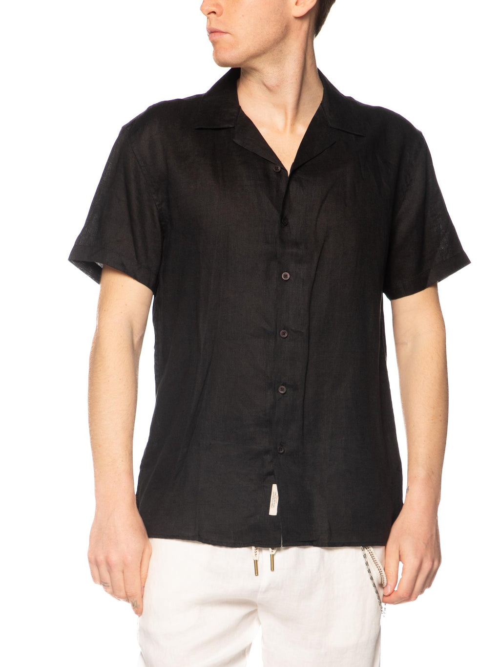 Camicia Gianni Lupo Nero in lino maniche corte GL7658S NERO GIANNI LUPO 