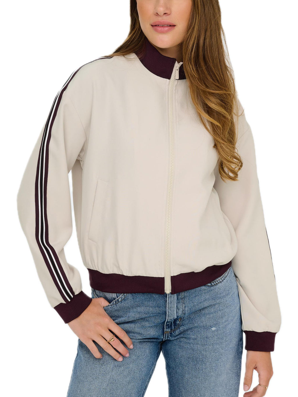 Felpa Only Mellie Crema collo alto 15351239 /Pumice Stone ONLY 