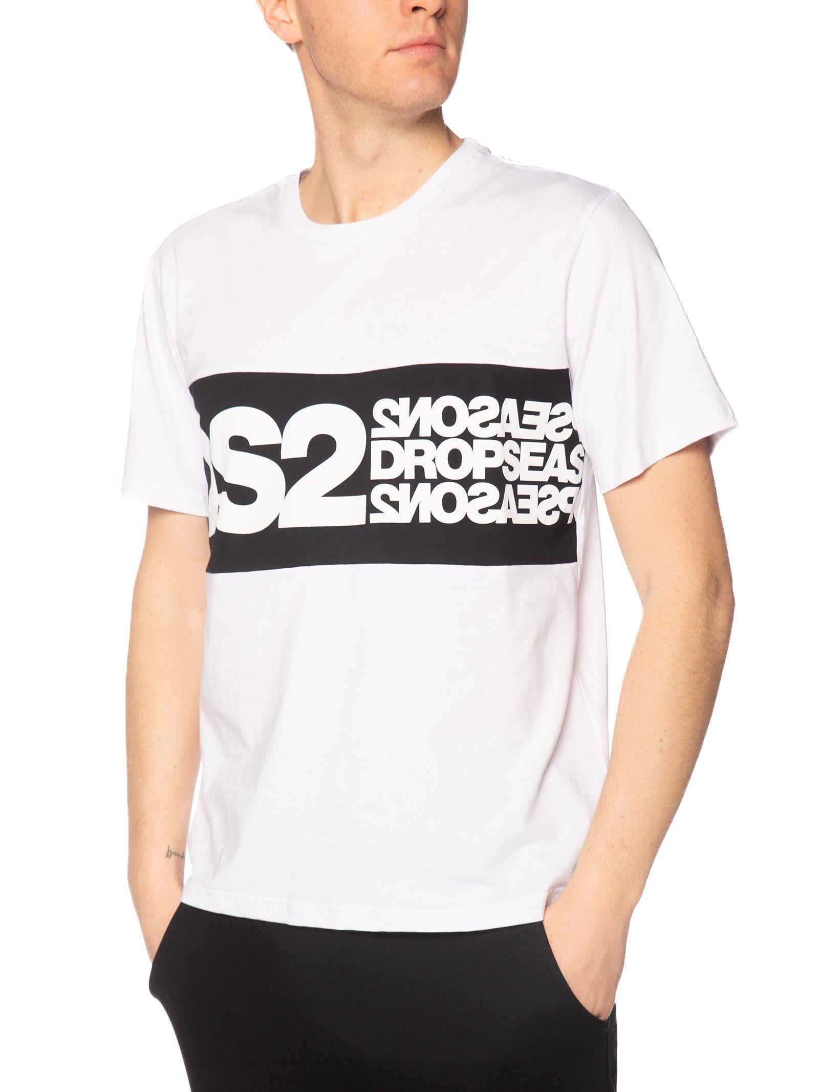 T-shirt DS2 Bianco con maxi stampa SS26214 BIANCO DS2 