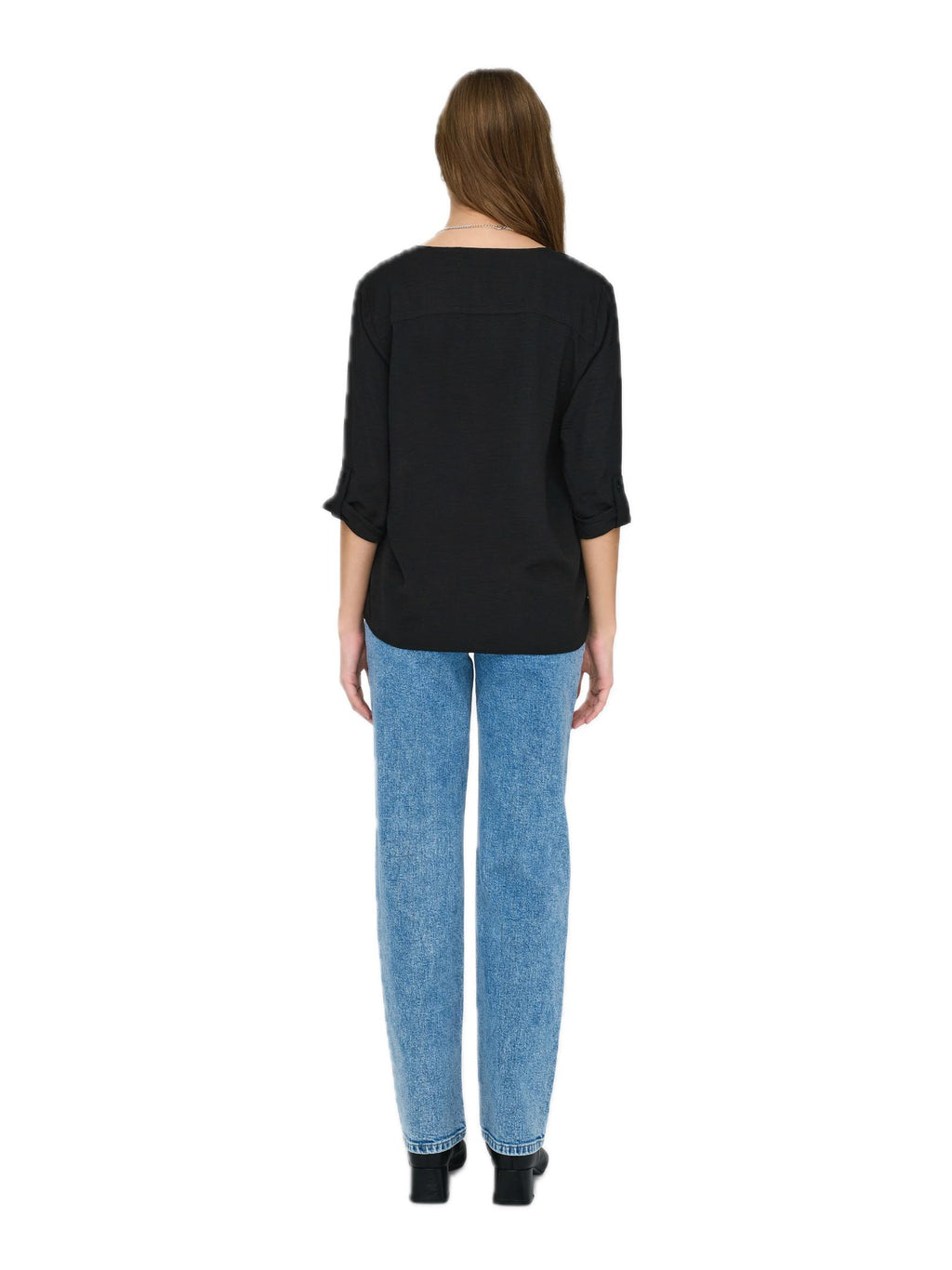 Blusa Jacqueline De Yong Bianco Diva scollo a V 15226911 /Black JDY 
