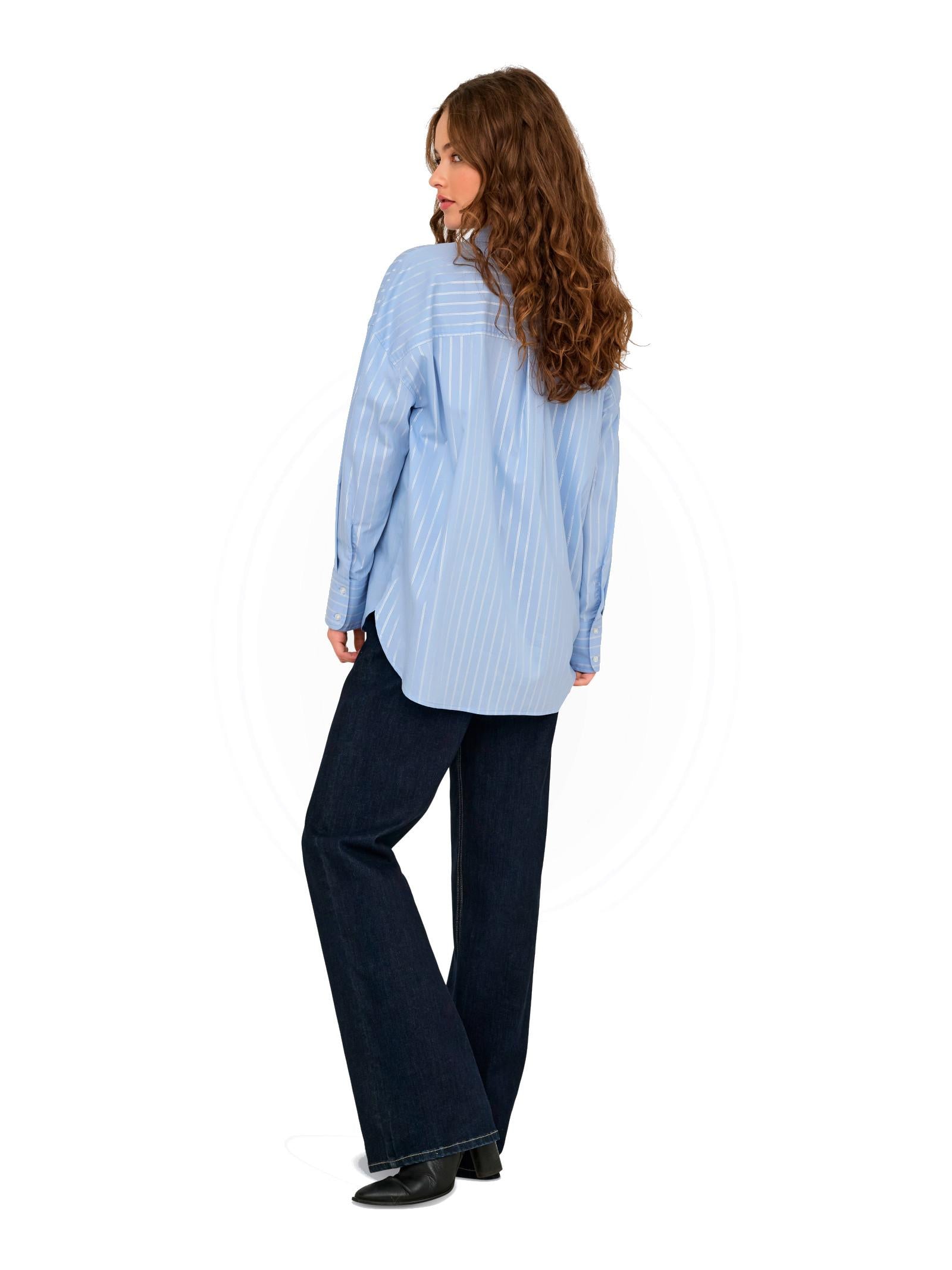 Camicia JDY Mio Celeste a righe 15359455 /Chambray Blue JDY 