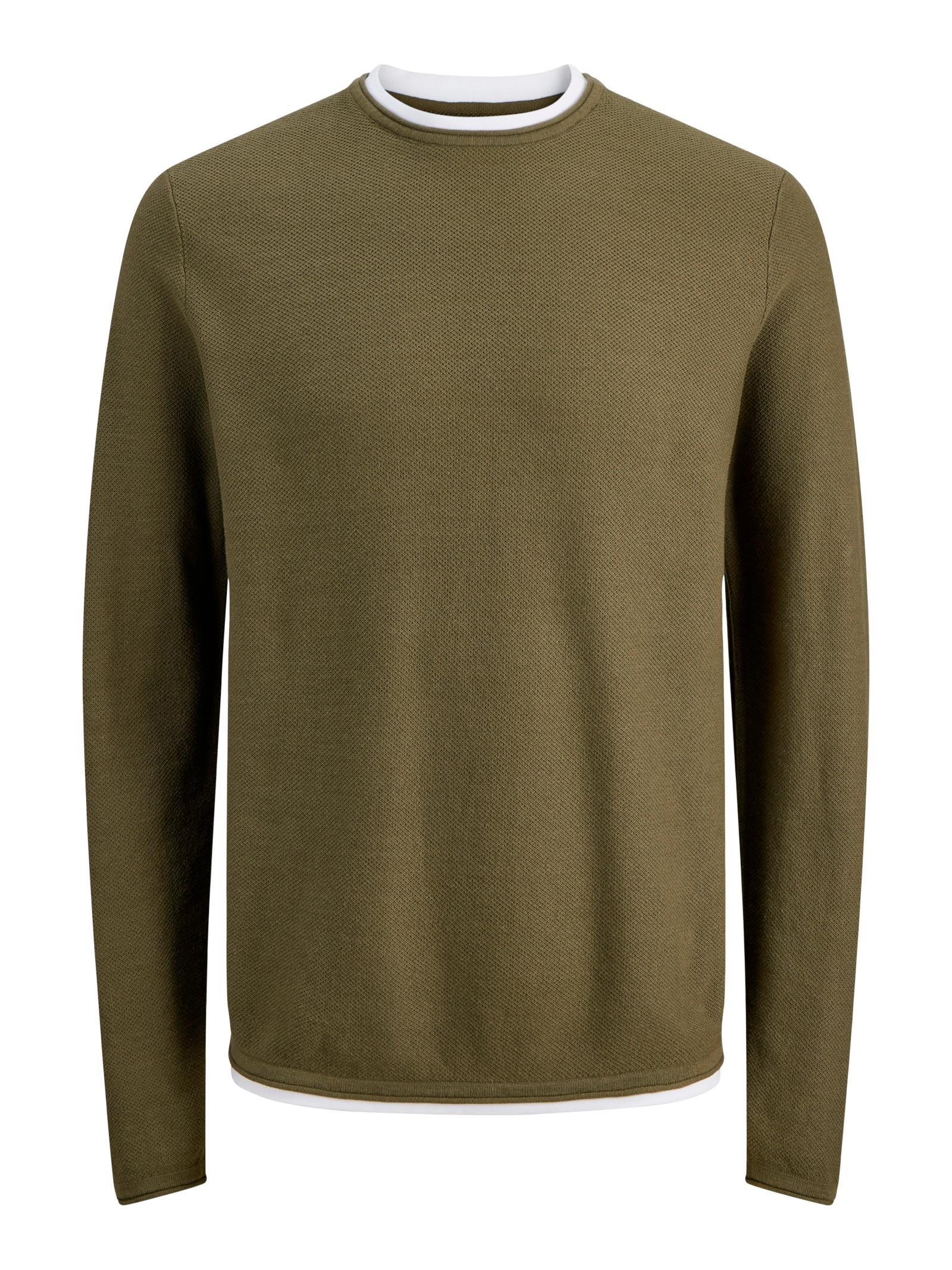 Maglia Jack & Jones Winn Verde girocollo con texture 12227443 /Olive Night JACK & JONES 