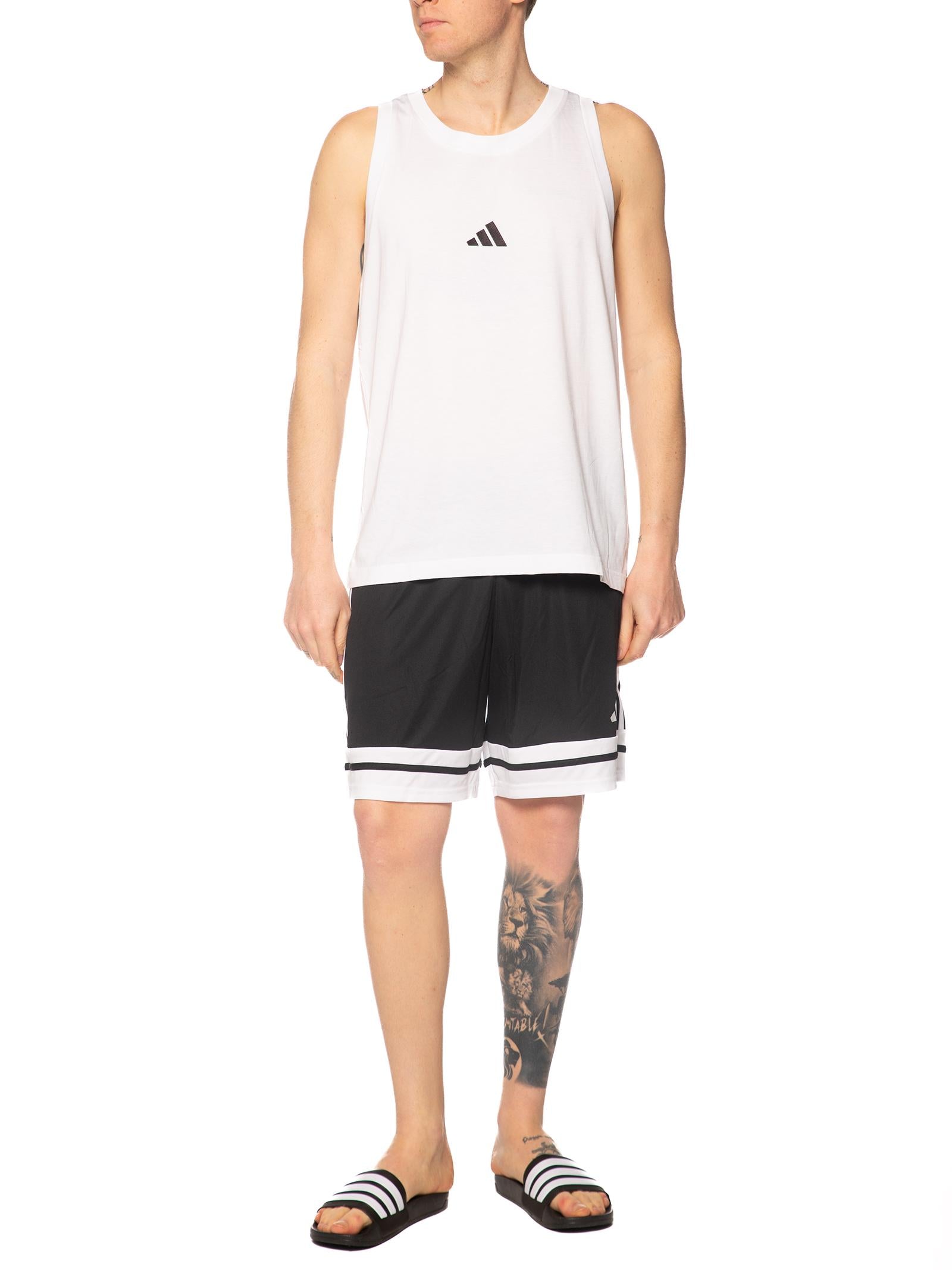 Canotta Adidas Bianco logo piccolo JE8984 BIANCO ADIDAS 