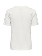 T-shirt Only Polly Bianco rosso stampa 15375940 /Americano Cloud Dancer ONLY 