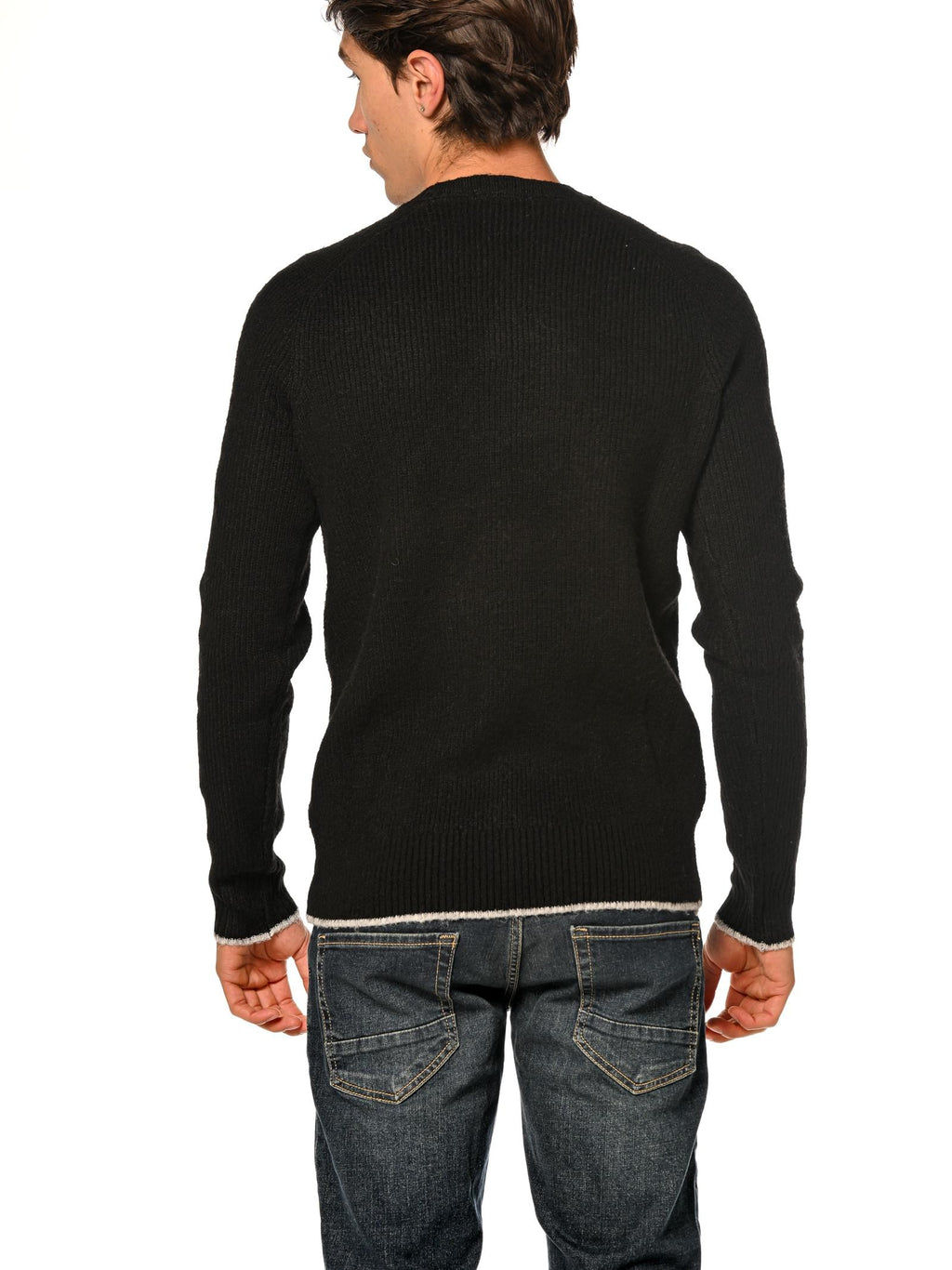 Maglia Seinse Nero a coste MI3041 NERO SEINSE 