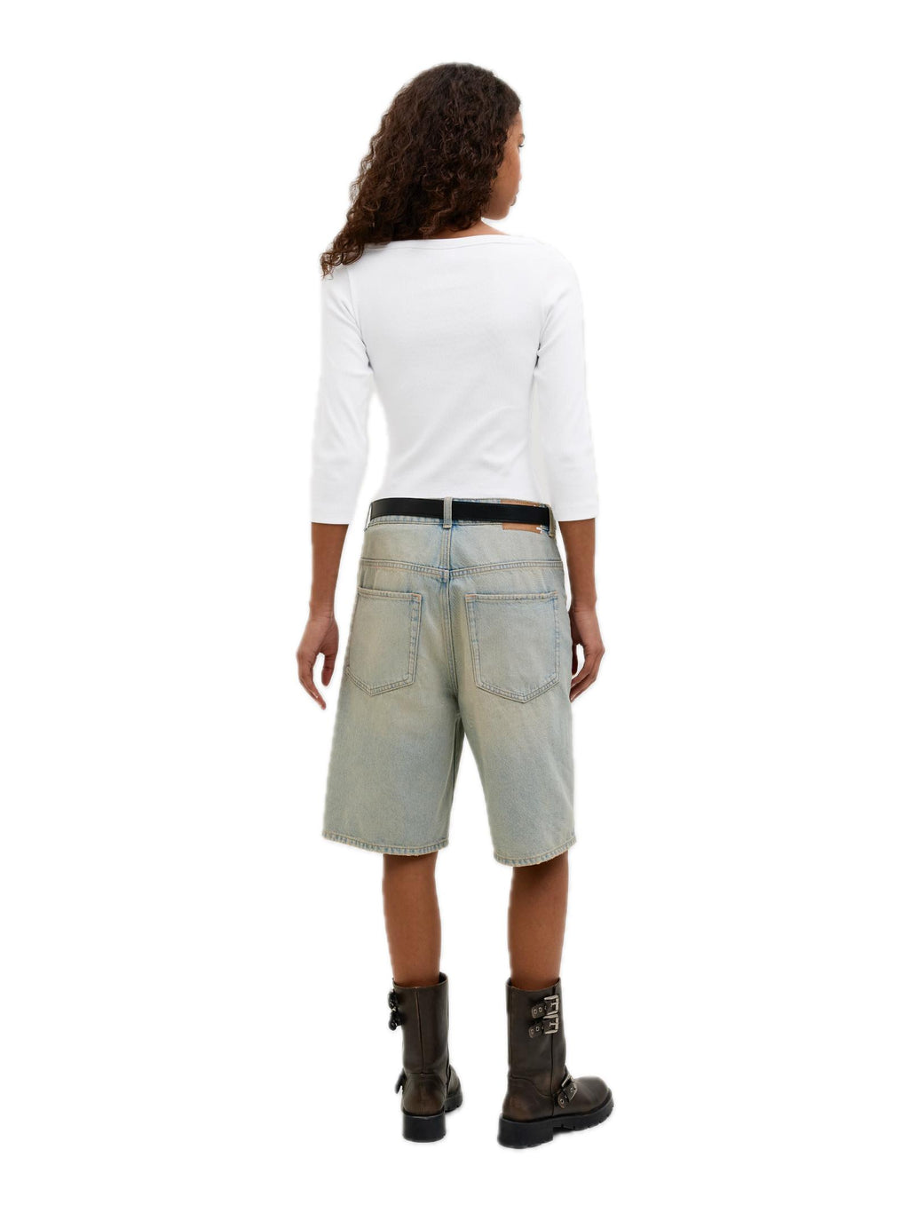 T-shirt JJXX Fifi Bianco scollo a barca 12272119 /BRIGHT WHITE JJXX 