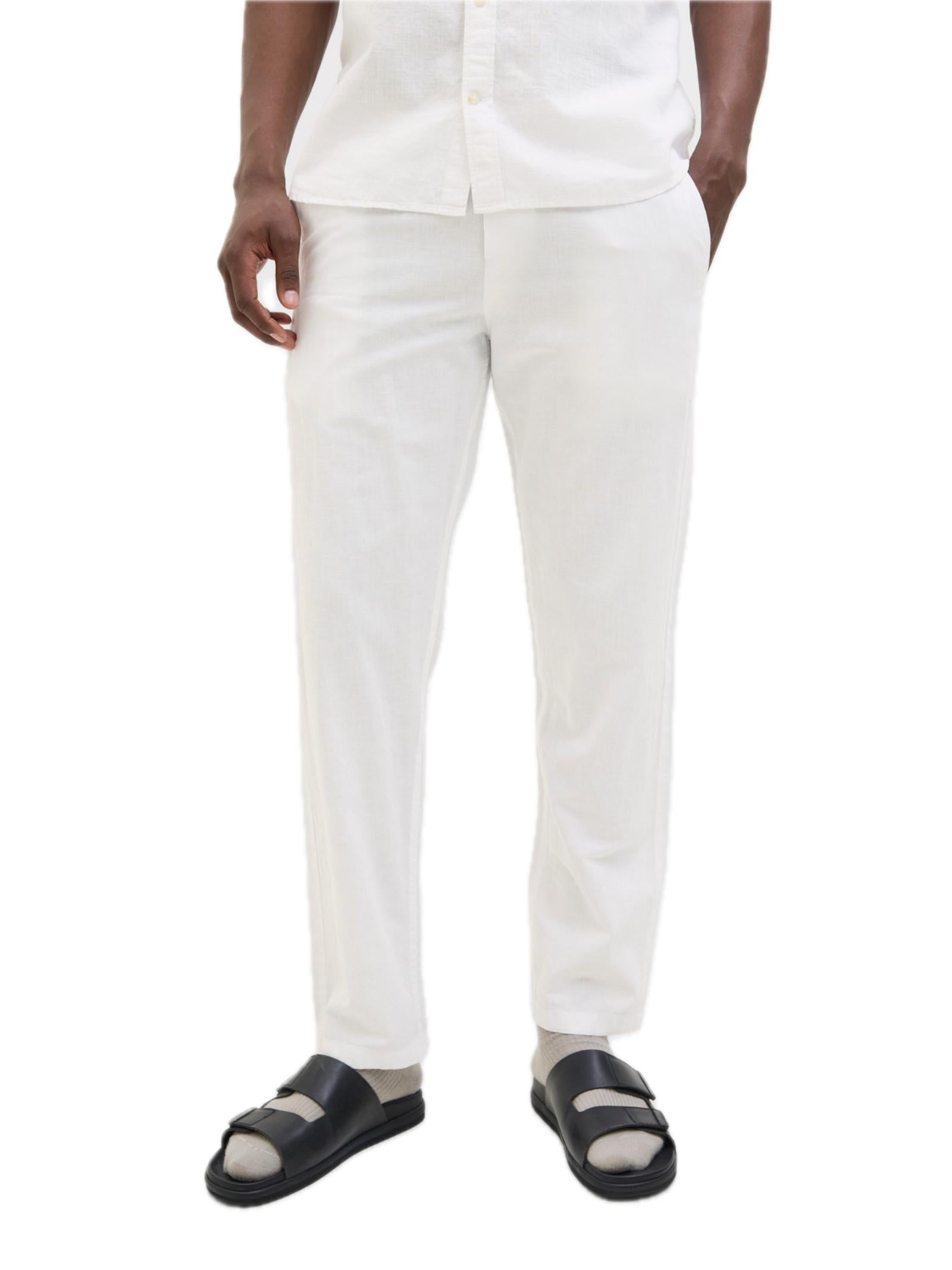 Pantalone Jack & Jones Kane Bianco con coulisse in vita. 12248606 /White JACK & JONES 