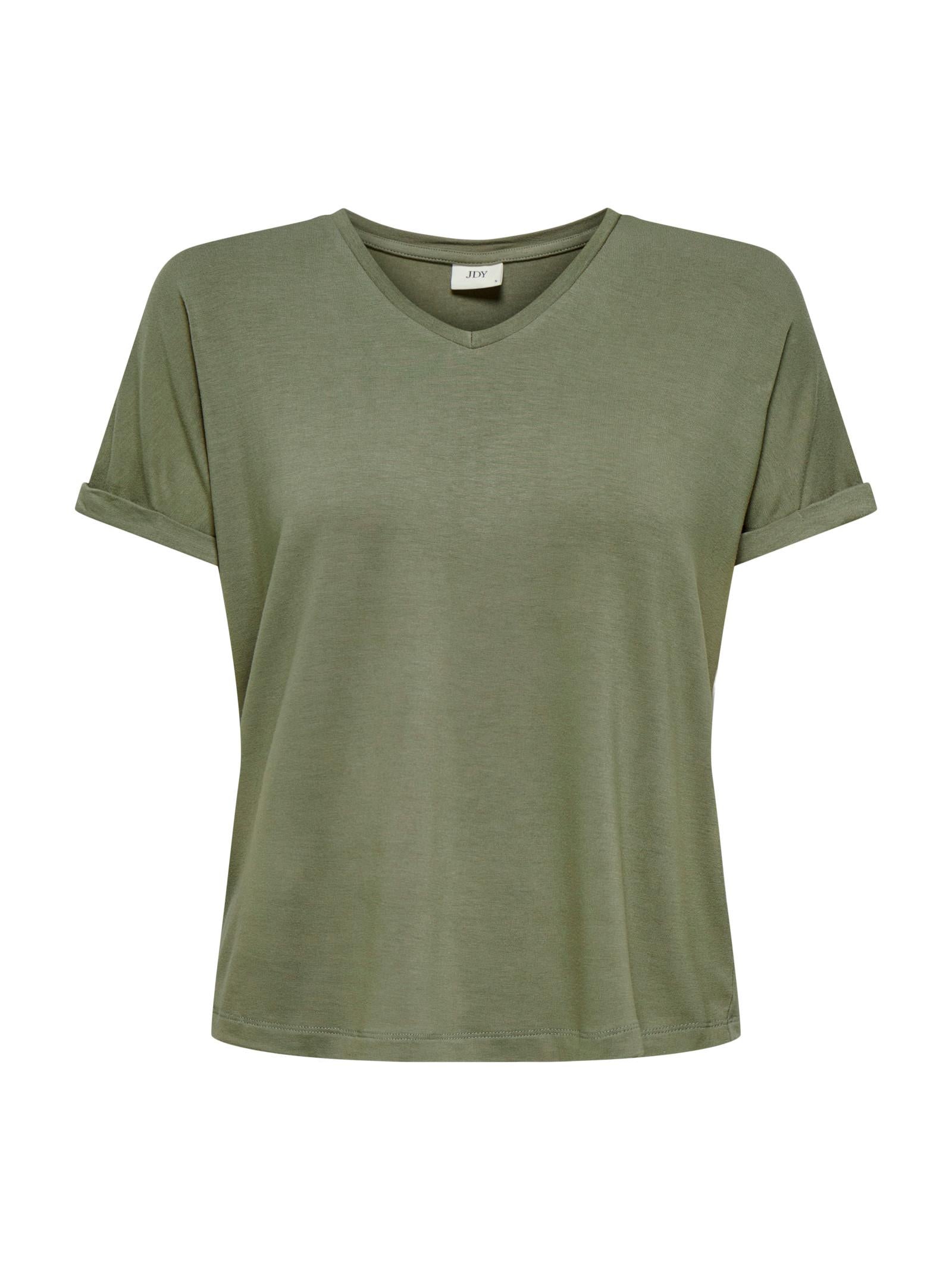 T-shirt JDY Sissy Verde con scollo a V 15364526 /Sea Spray JDY 
