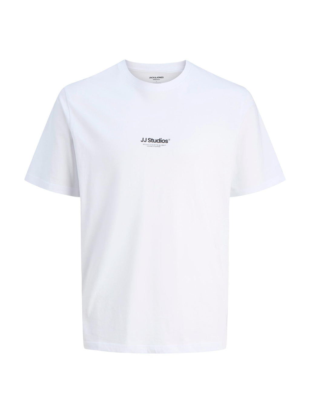 T-shirt Jack & Jones Soho Bianco con mino logo gommato 12278787 /White JACK & JONES 