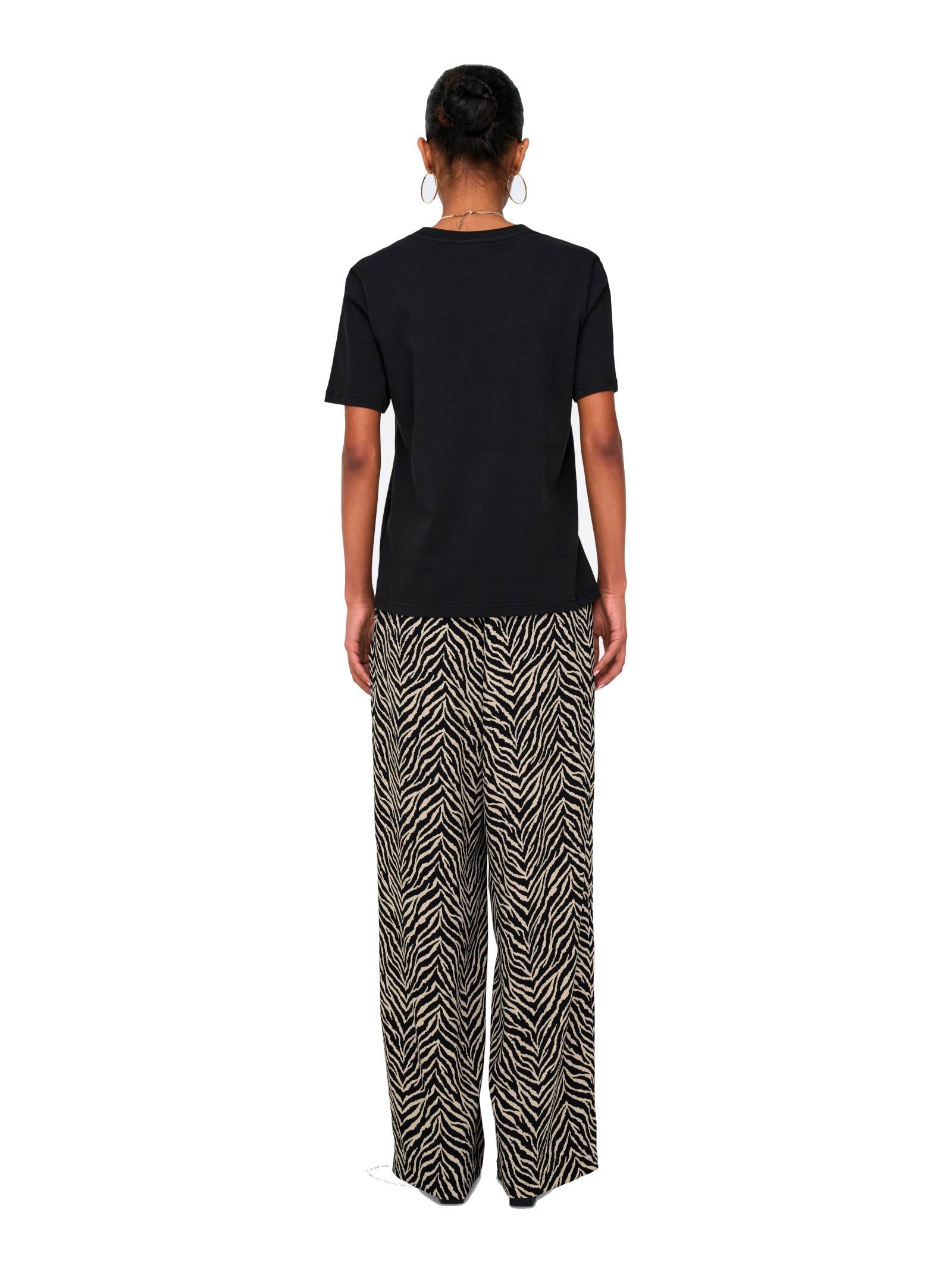 Pantalone Only Katty Nero Beige fantasia 15341492 /Black ONLY 