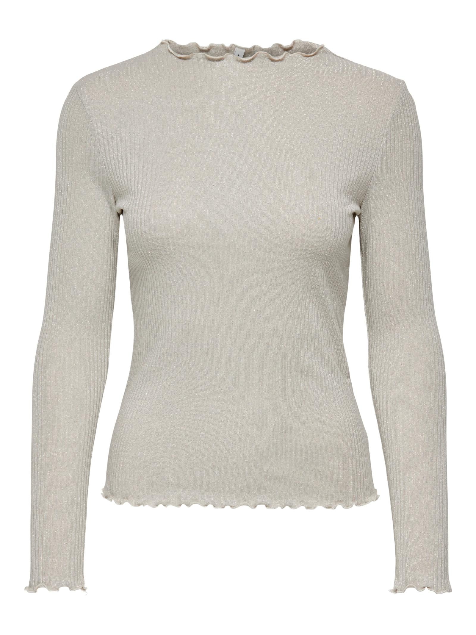 T-shirt Only Emma Beige con glitter 15331094 /Pumice Stone ONLY 