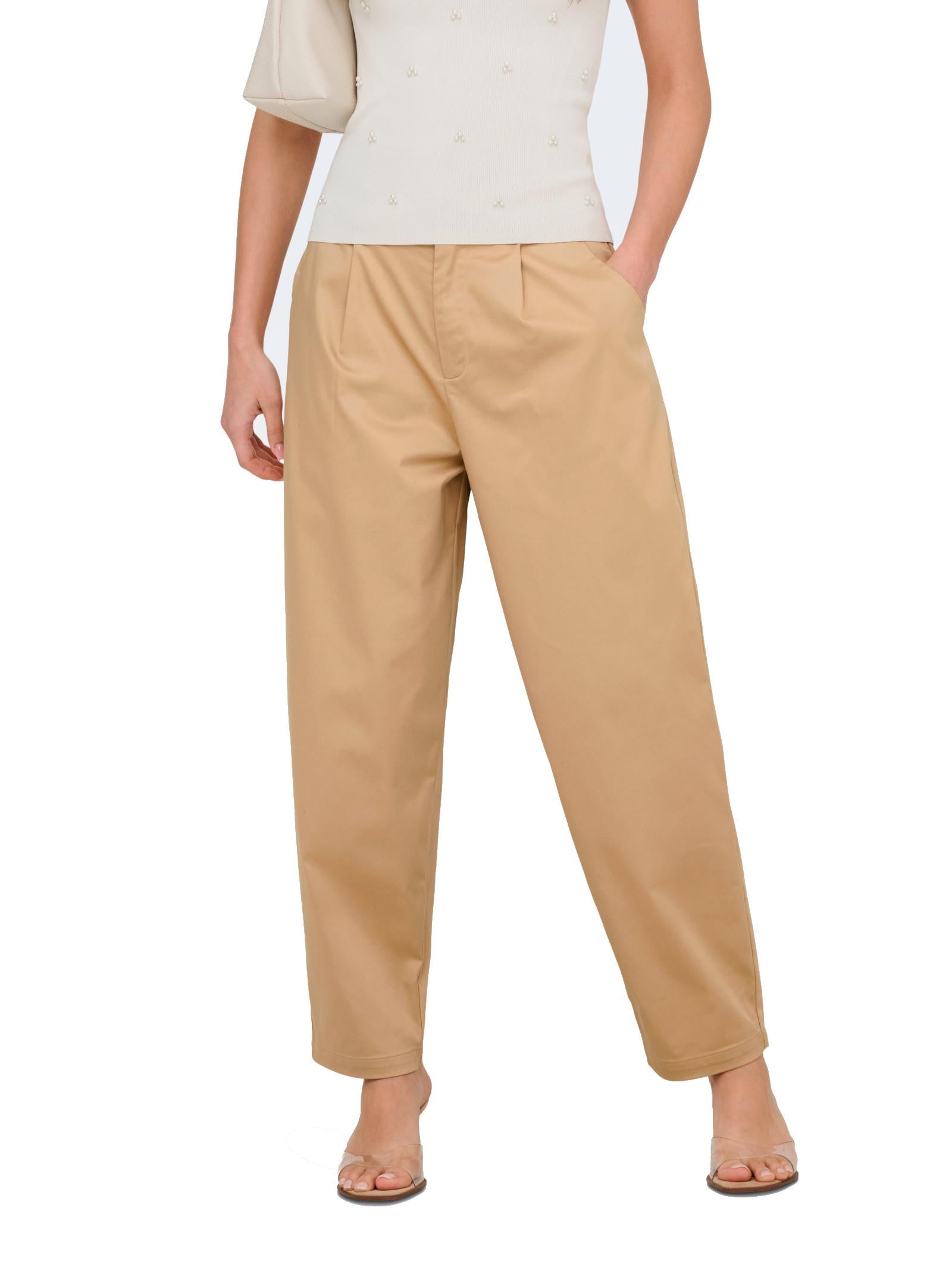 Pantalone Only Beige Casil Barrel 15368213 /Irish Cream ONLY 