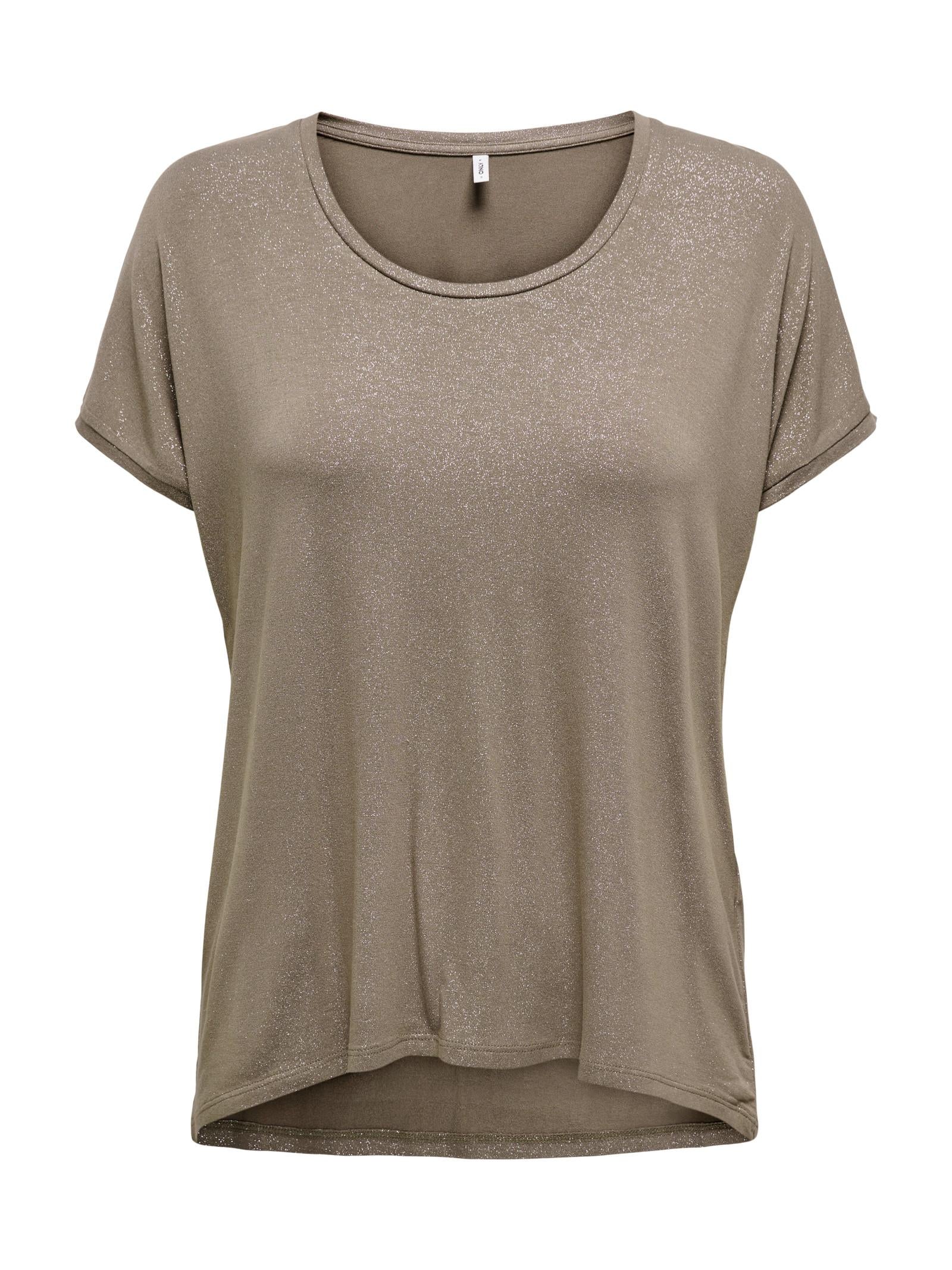 T-shirt Only Tortora Carrie con glitter 15315976 /Walnut ONLY 