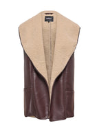 Gilet Only Dora Marrone in ecopelle 15349119 /Seal Brown ONLY 