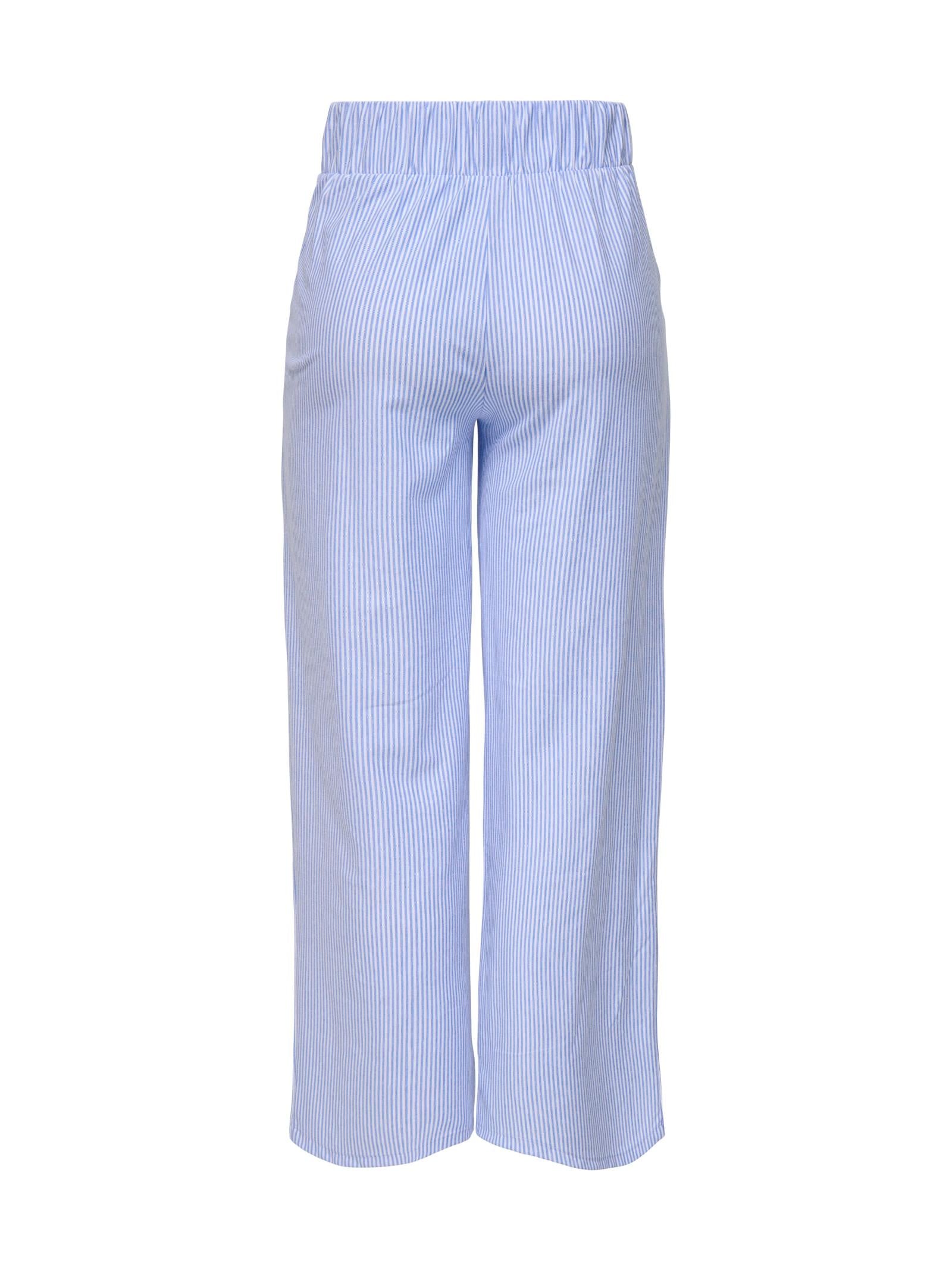 Pantalone Jacqueline De Yong Blu Bianco a righe 15345574 /Frozen Cloud Dancer JDY 