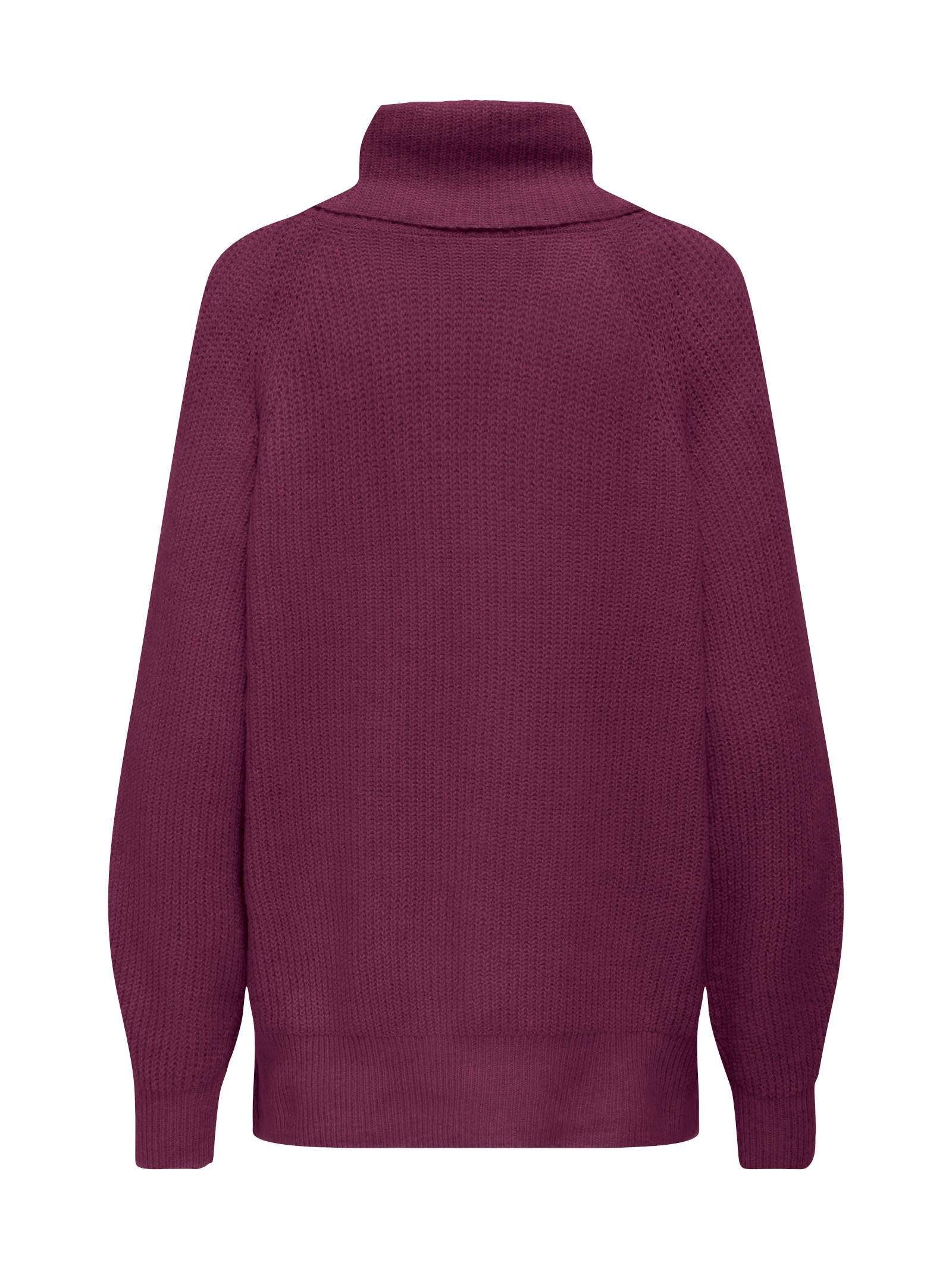 Maglia Only Whitney Bordeaux collo alto 15353187 /Mauve Wine ONLY 