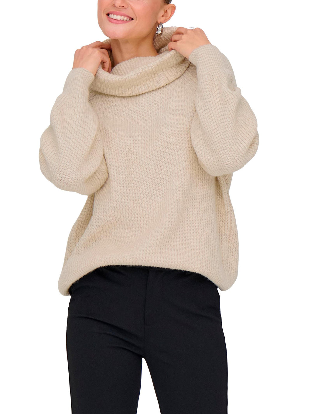 Maglia Only Whitney Panna collo alto 15353187 /Pumice Stone ONLY 