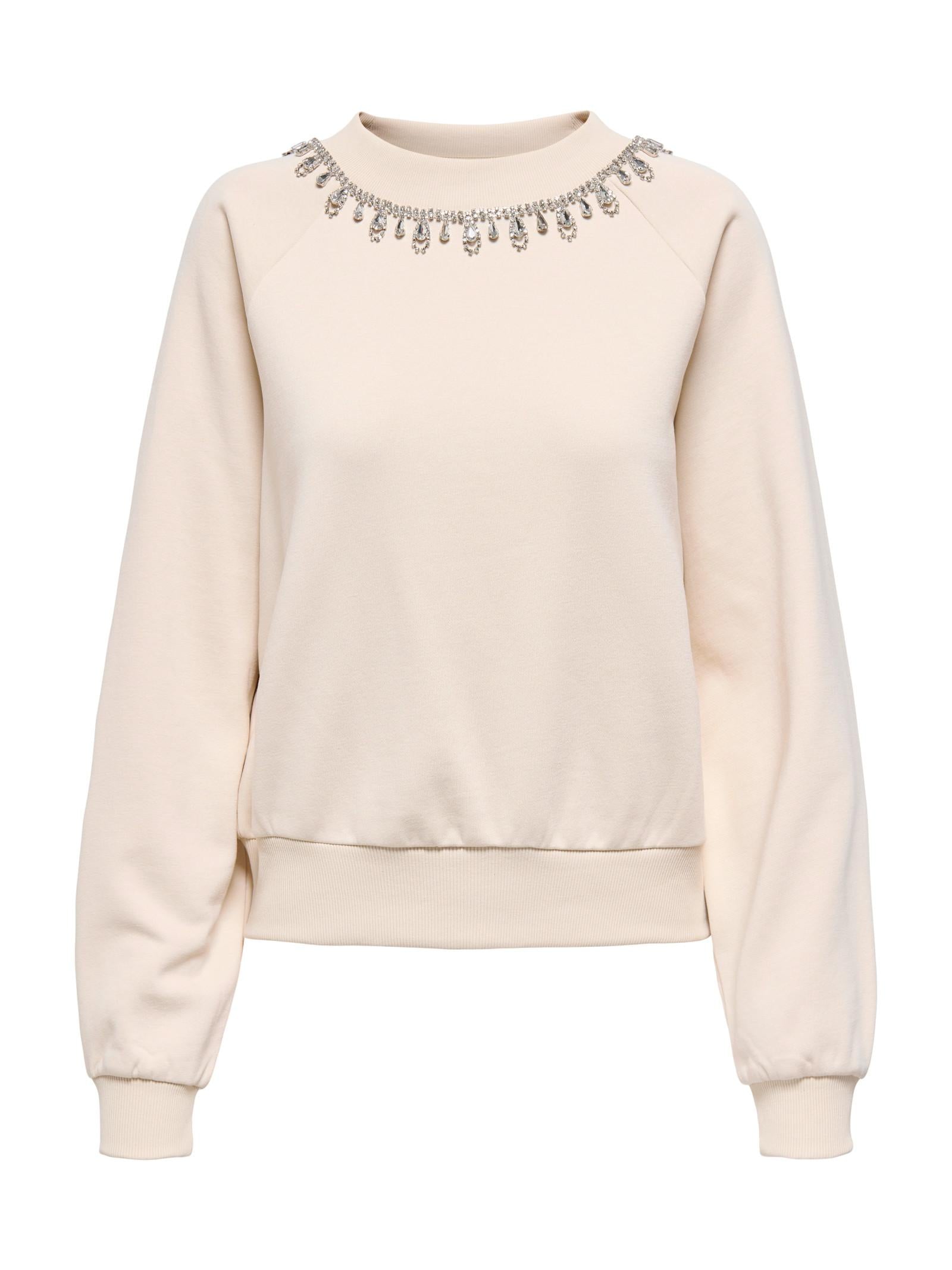 Felpa Only Jett Sabbia con perle 15355912 /Birch ONLY 