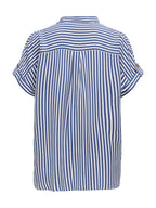 Camicia Only Blu bianco Yasmin a manica corta 15348758 /Peacoat ONLY 