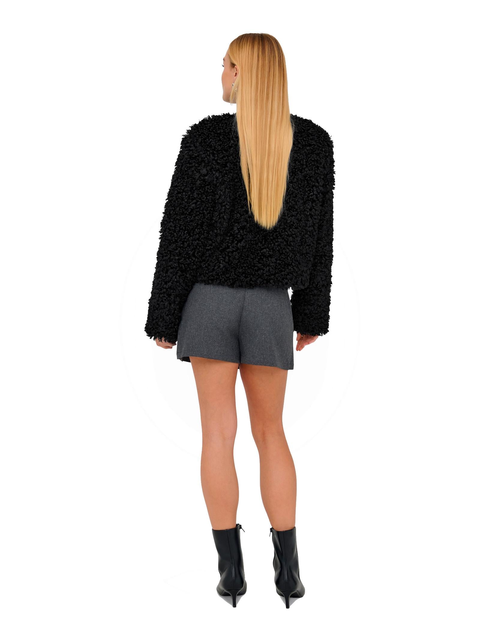 Giubbotto Jacqueline De Yong Neo Nero con finta pelliccia 15355125 /Black JDY 