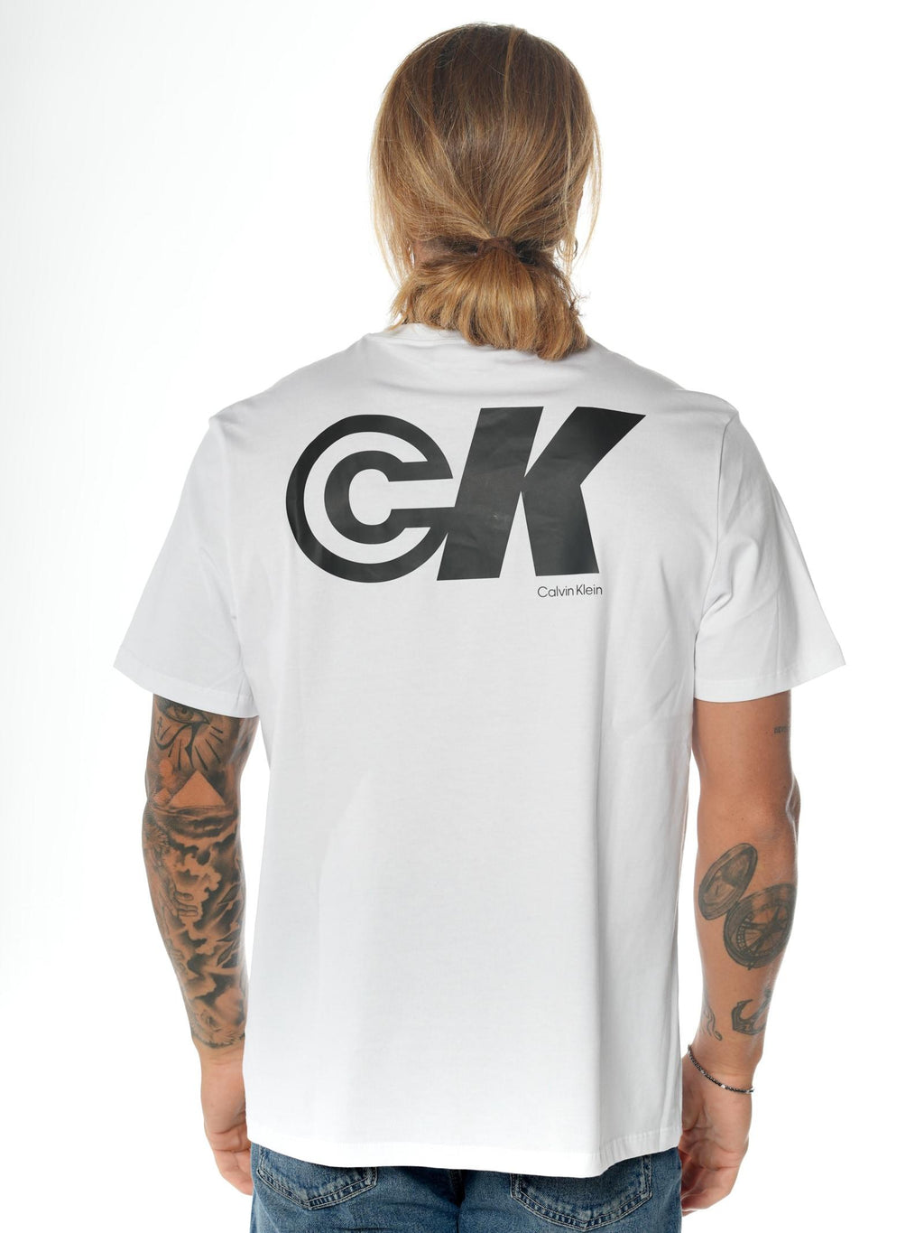 T-shirt Calvin Klein Bianco Sport Logo LV04RC835G YAA CALVIN KLEIN 