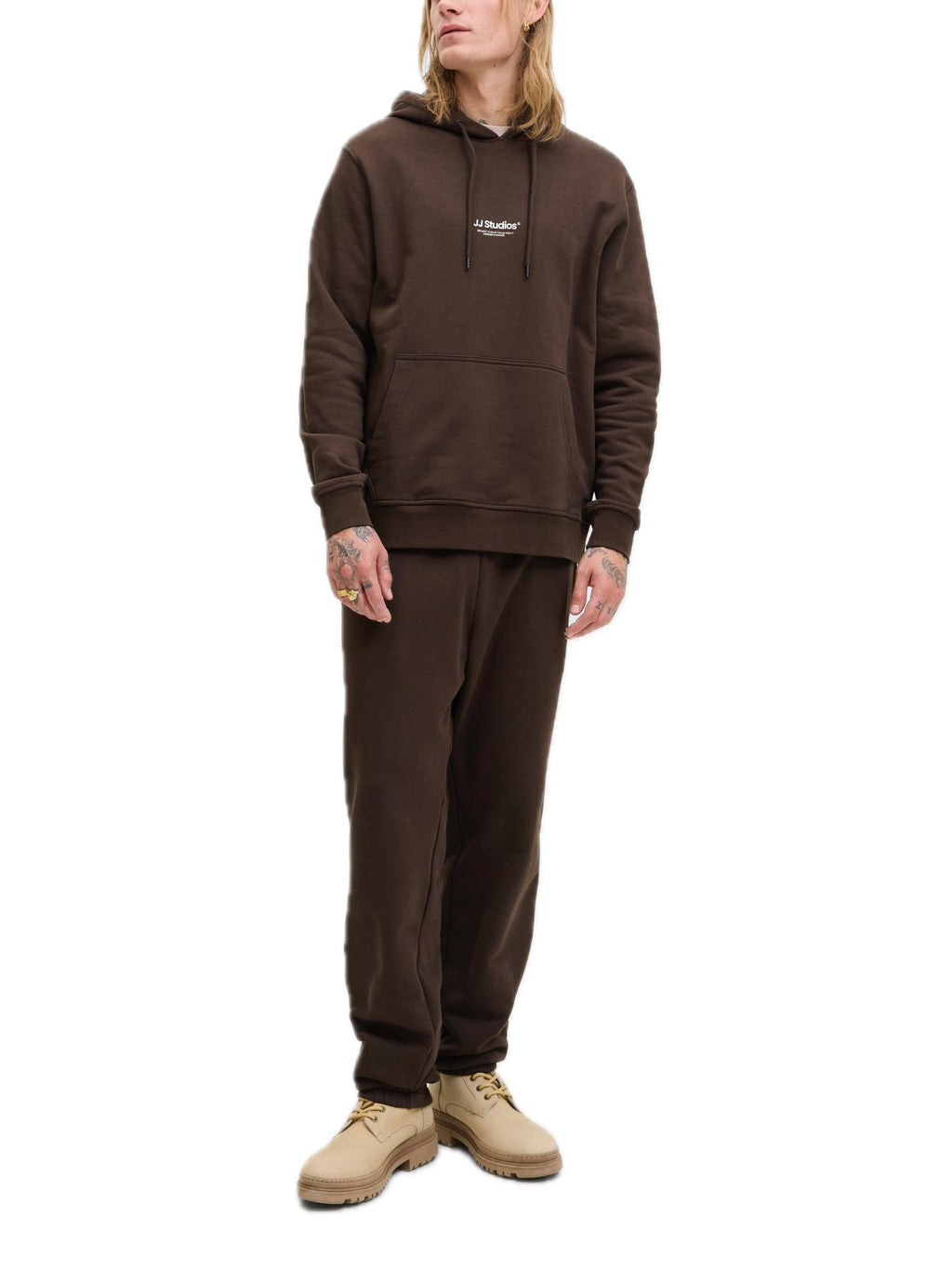 Felpa Jack & Jones Soho Marrone con cappuccio 12278789 /Delicioso JACK & JONES 
