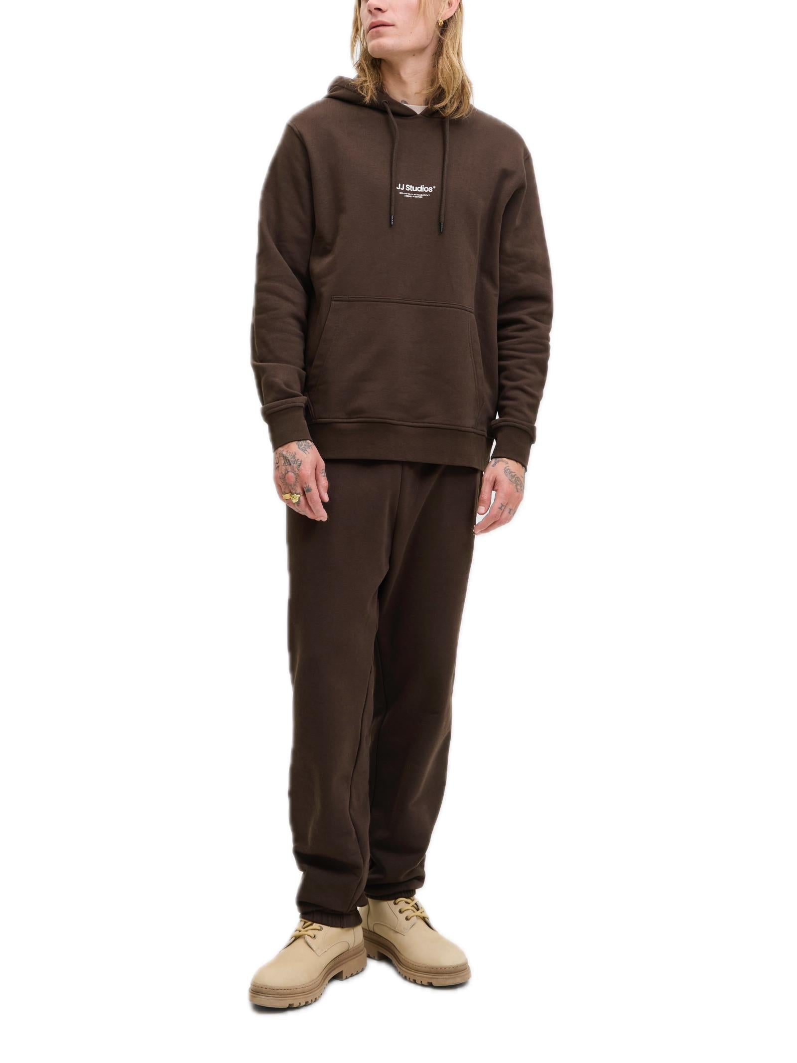 Felpa Jack & Jones Soho Marrone con cappuccio 12278789 /Delicioso JACK & JONES 