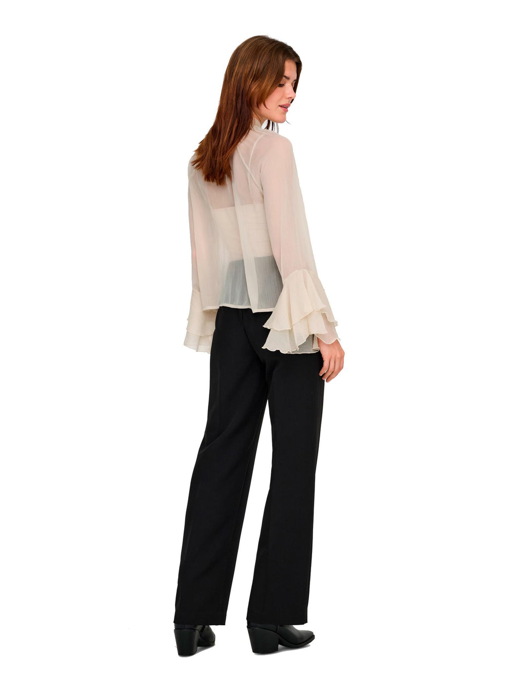Blusa Only Ninna Beige collo annodato 15367241 /Oxford Tan ONLY 