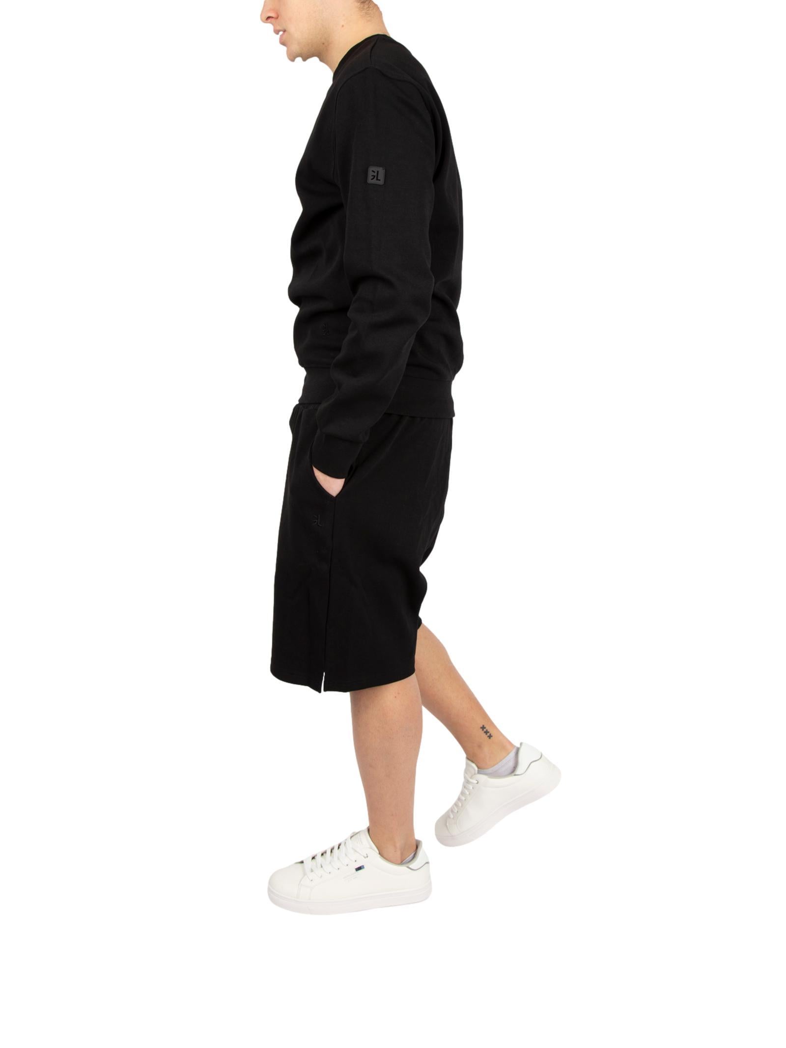 Bermuda Gianni Lupo Nero basic in felpa GL2127F BLACK GIANNI LUPO 