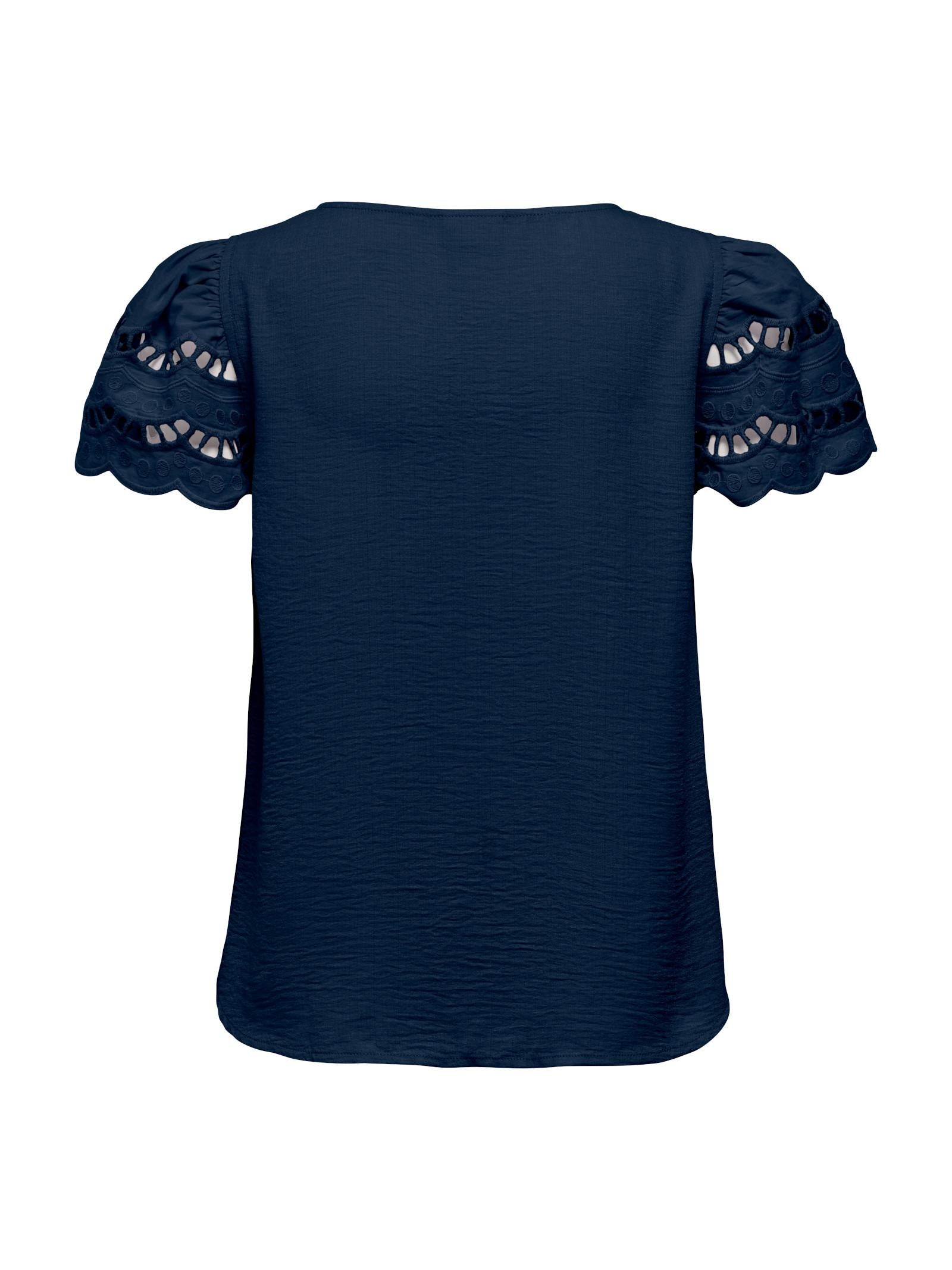 T-shirt JDY Hannah Blu ricamo 15312609 /Black Iris JDY 