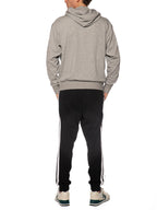 Felpa Adidas Nero con cappuccio e zip JE6338 GRIGIO ADIDAS 