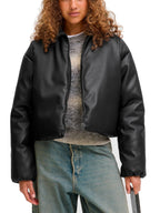 Bomber JJXX Cala Nero in ecopelle 12282020 /Black JJXX 