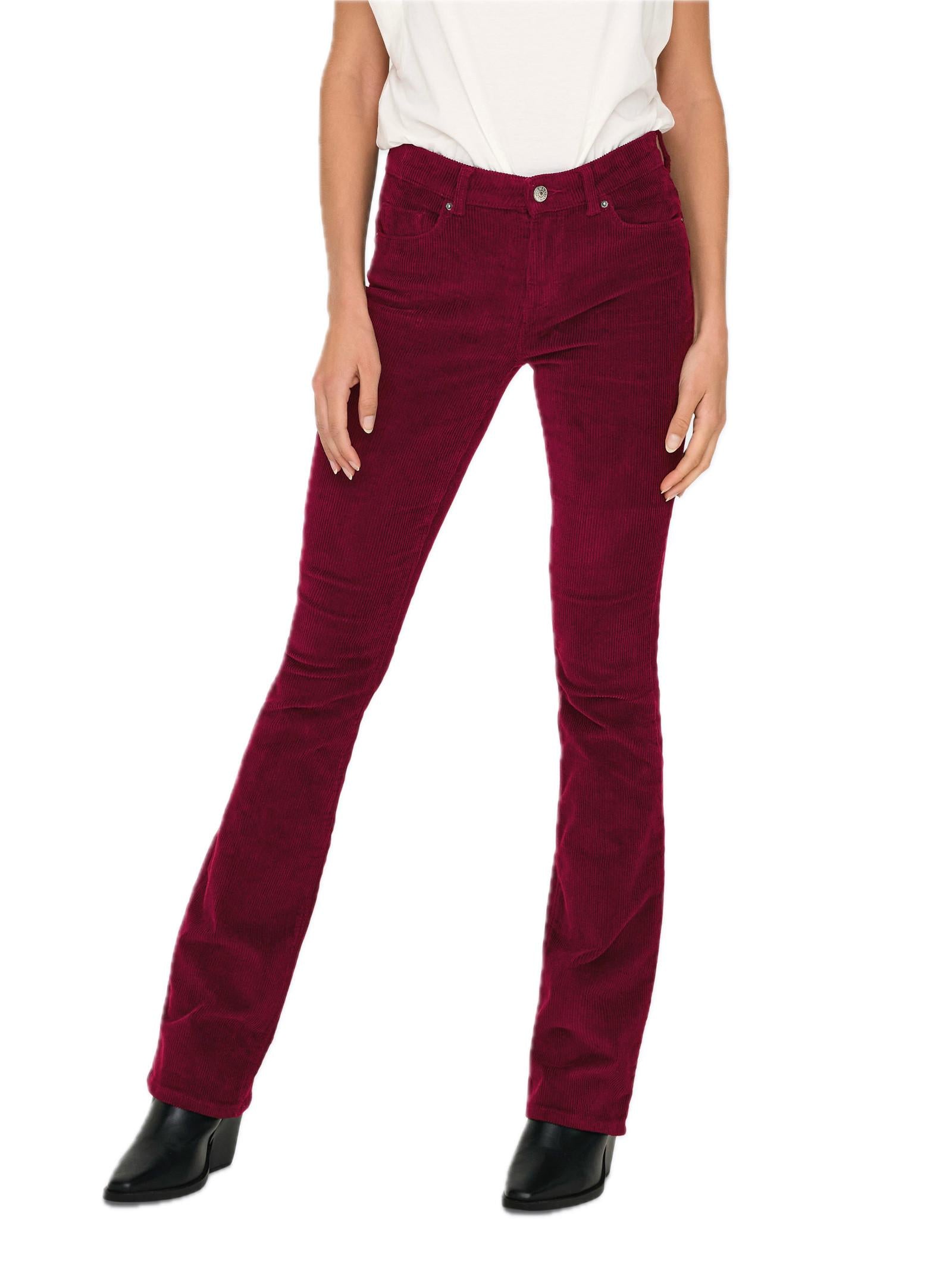 Pantalone Only Mary Bordeaux Flared 15304256 /Cabernet ONLY 