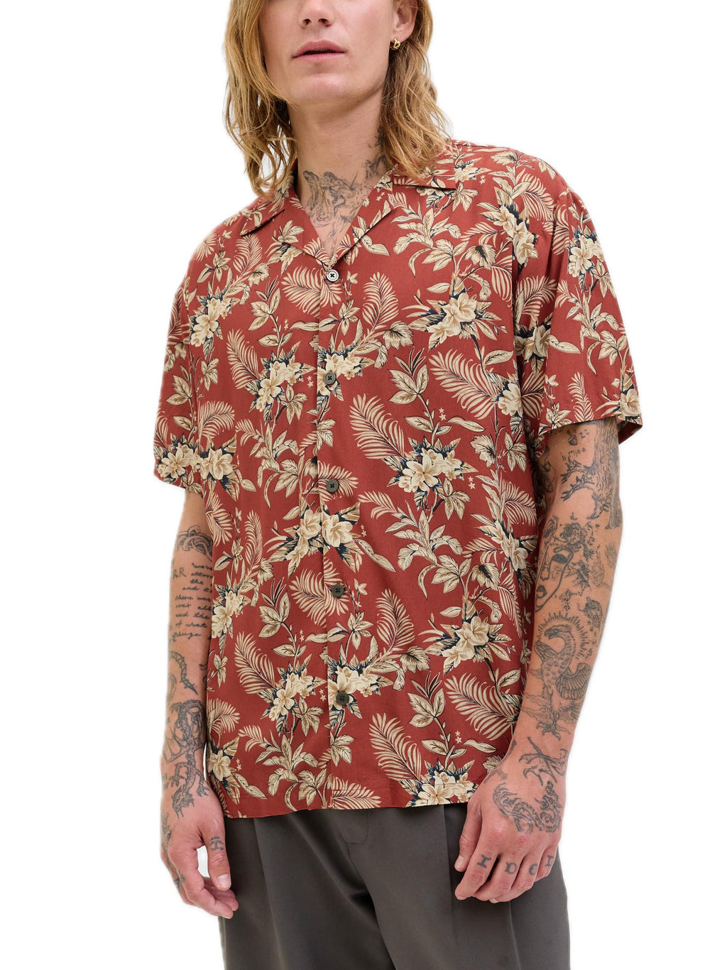 Camicia Jack & Jones Mattone Endrix fantasia 12278994 /Tandoori Spice JACK & JONES 