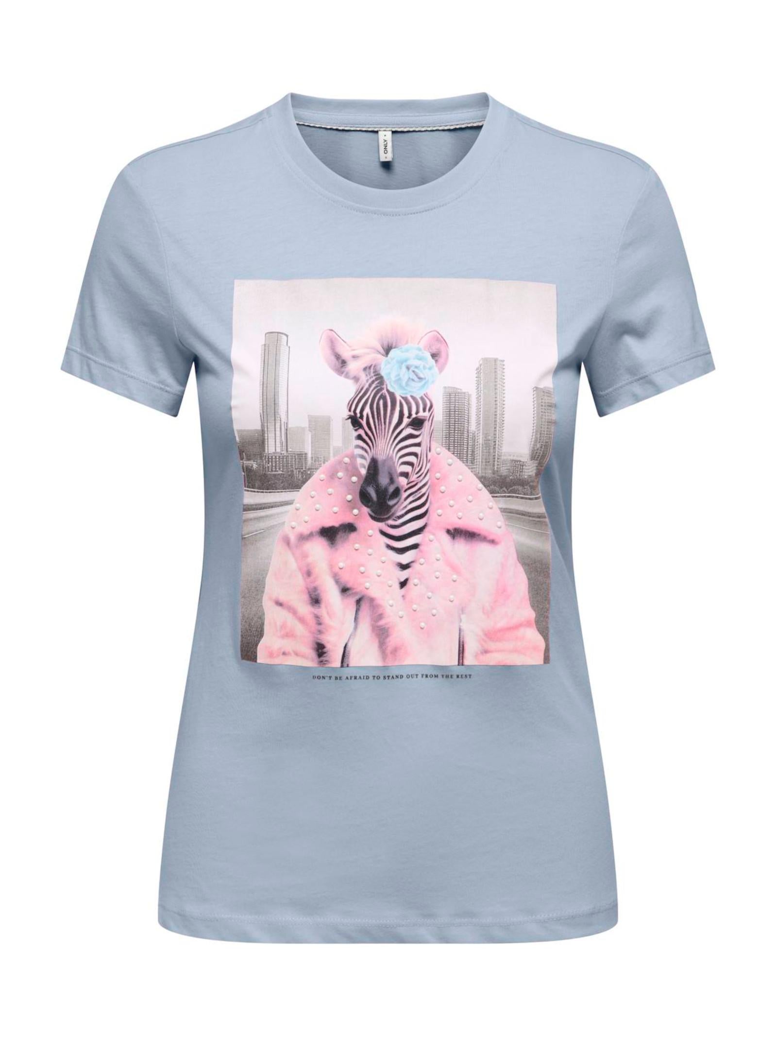 T-shirt Only Vibe Celelste con stampa 15291975 /Soft Chambray ONLY 