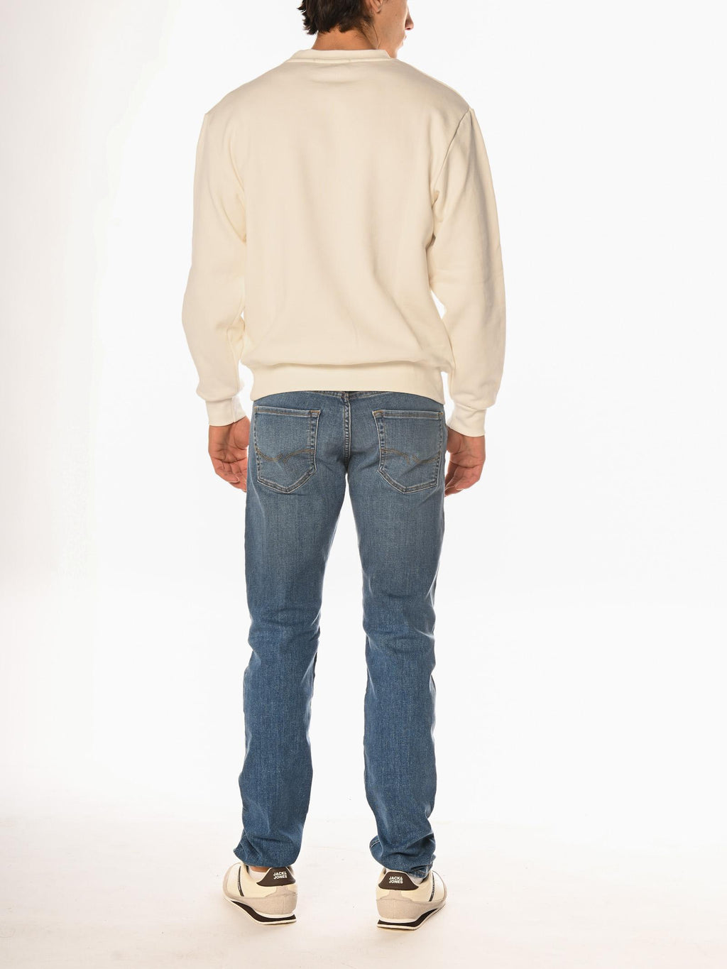 Felpa DS2 Bianco girocollo stampata FW25223 BIANCO DS2 