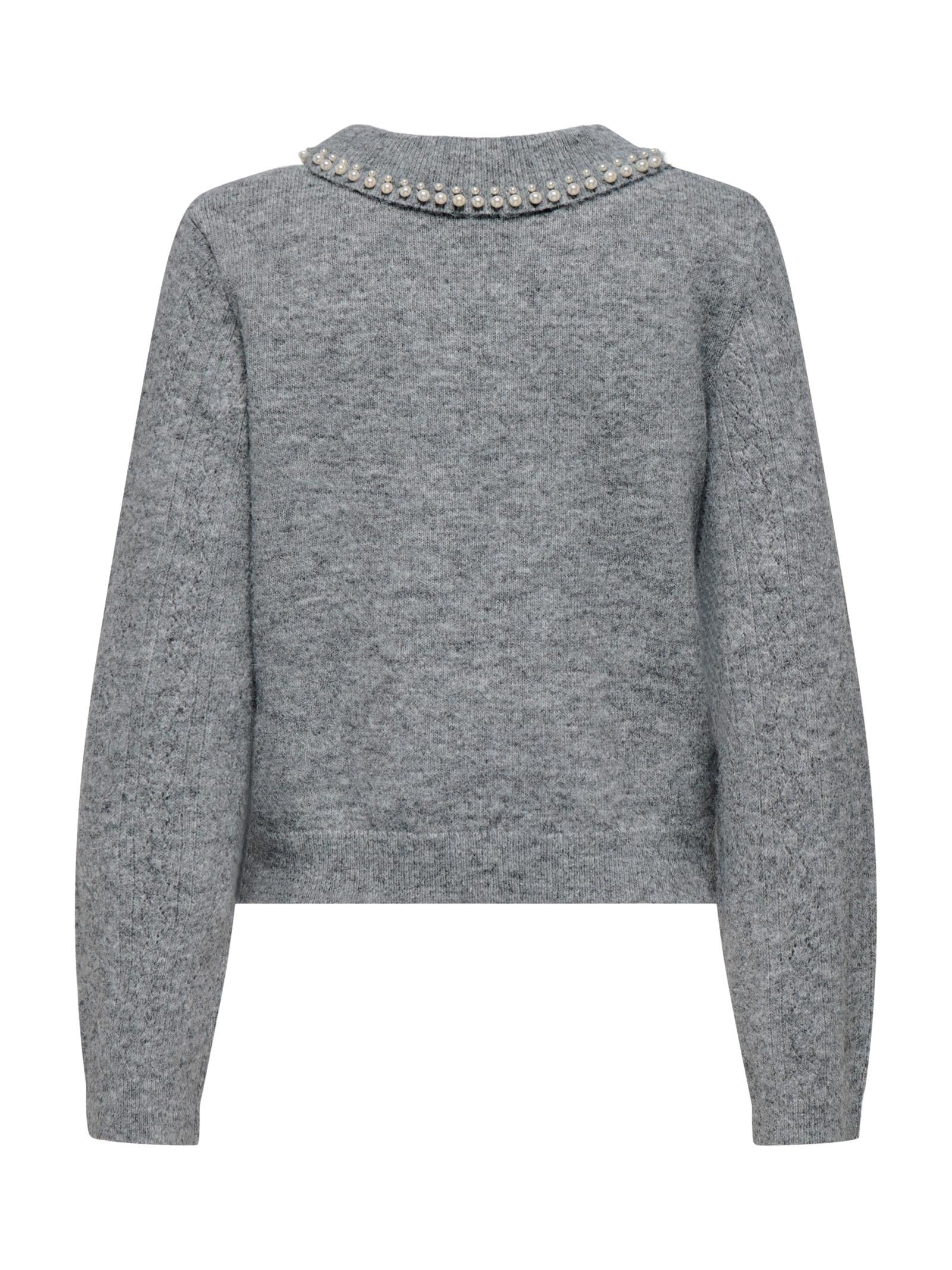 Maglia Jacqueline De Yong April Grigio con colletto 15351838 /Medium Grey Melange JDY 