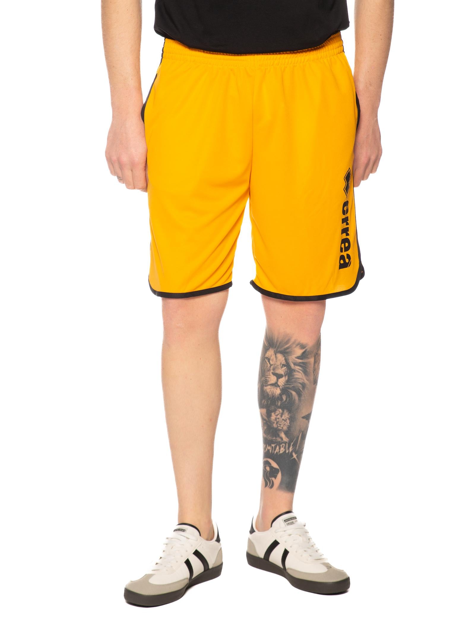 Bermuda Errea Giallo nero con logo grande R33P0U 4950 ERREA 