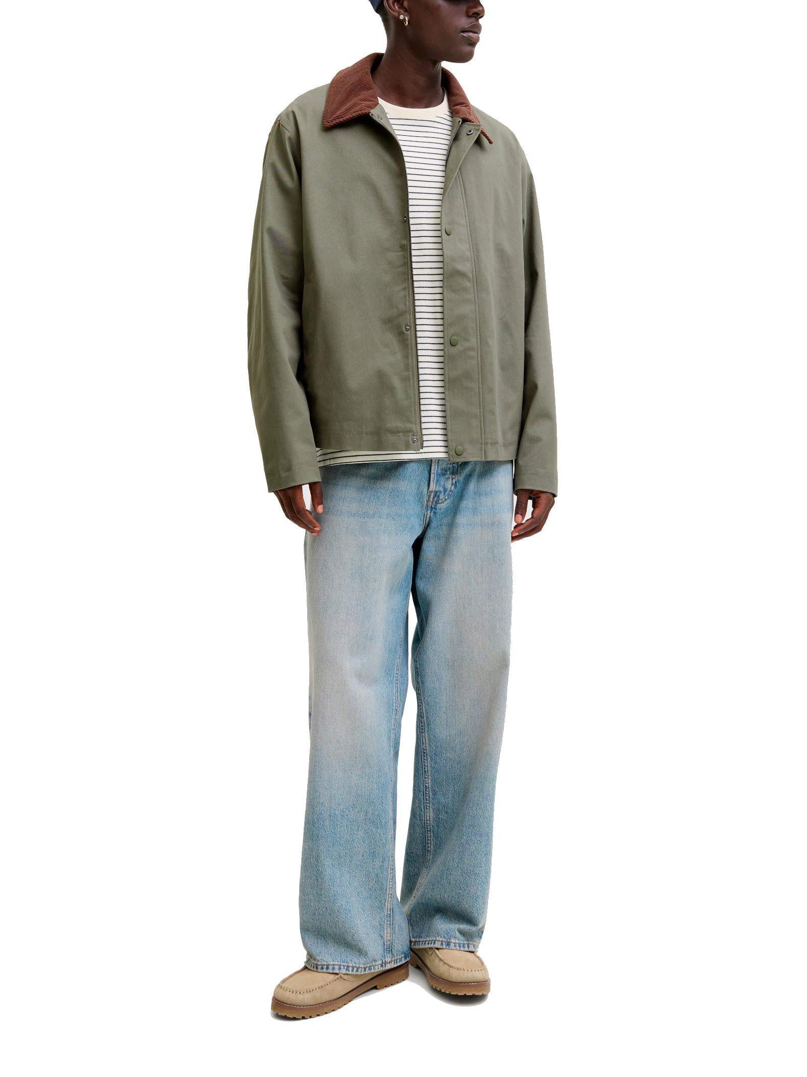 Giacca Jack & Jones Graham Verde con colletto 12288889 /Dusty Olive JACK & JONES 