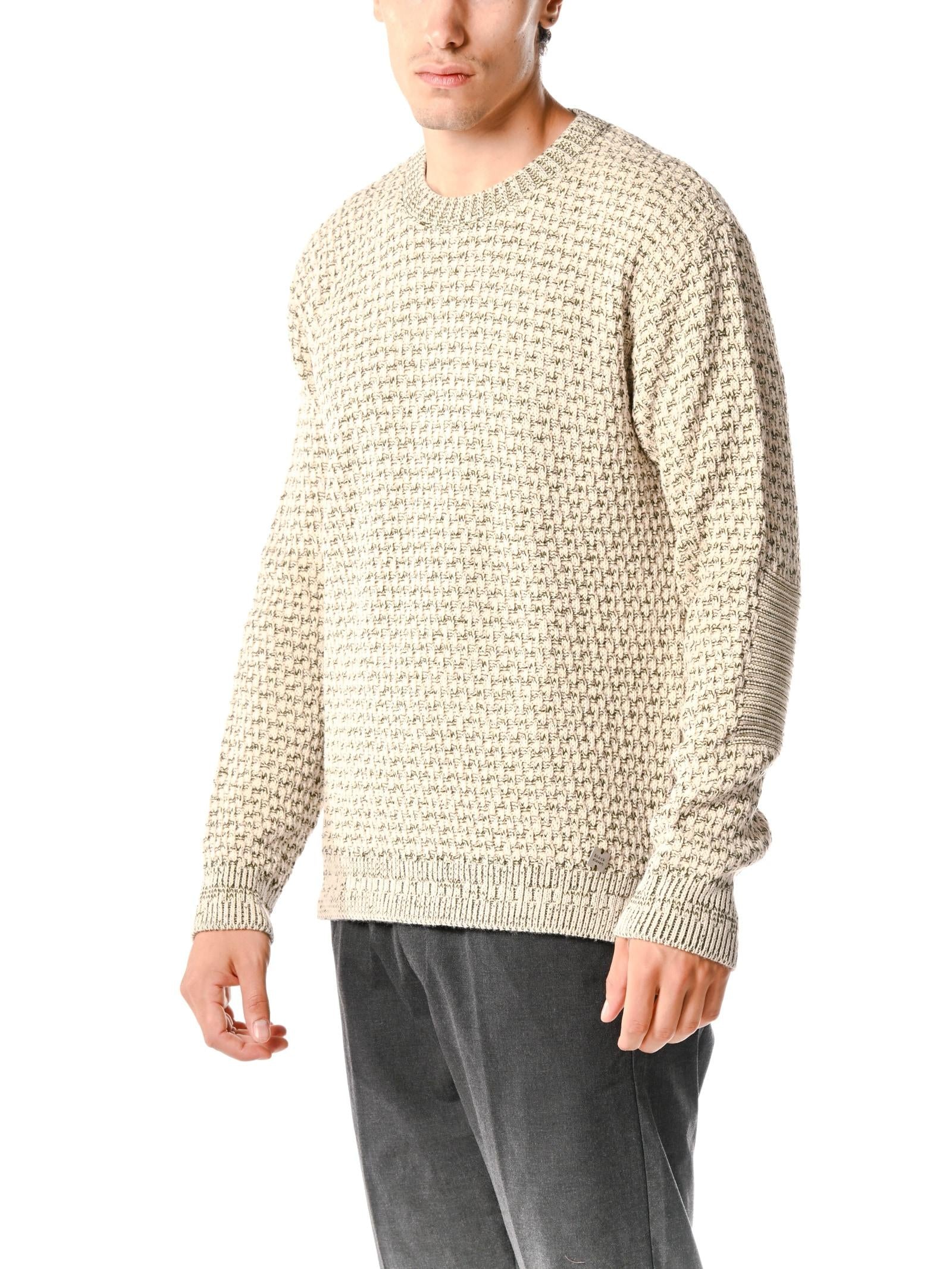 Maglia Block Eleven Beige chicco di riso 13BITONTO BEIGE BLOCK ELEVEN 