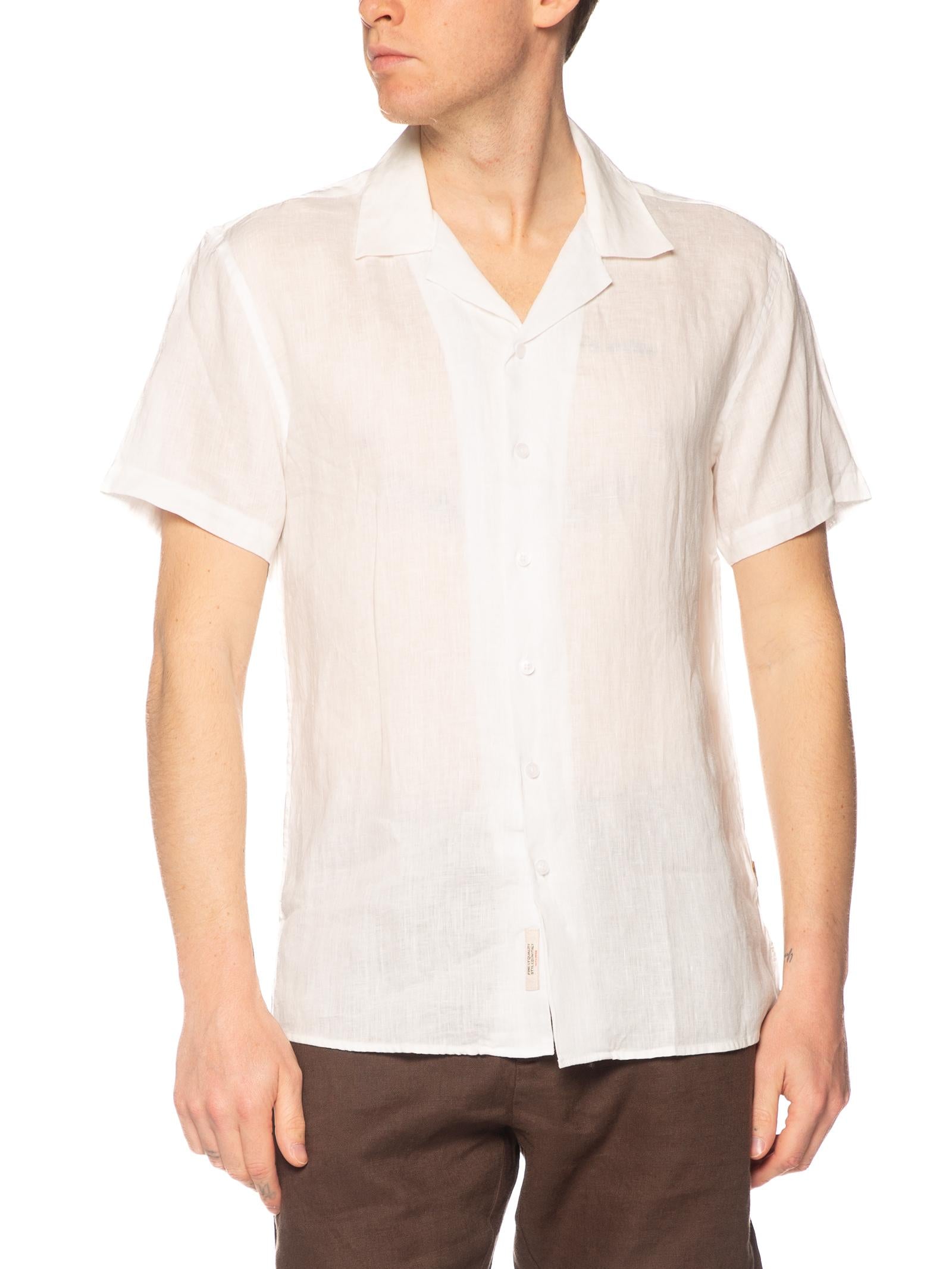 Camicia Gianni Lupo Bianco in lino maniche corte GL7658S BIANCO GIANNI LUPO 