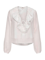 Blusa Only Bianco Teagan volant 15368624 /Cloud Dancer ONLY 