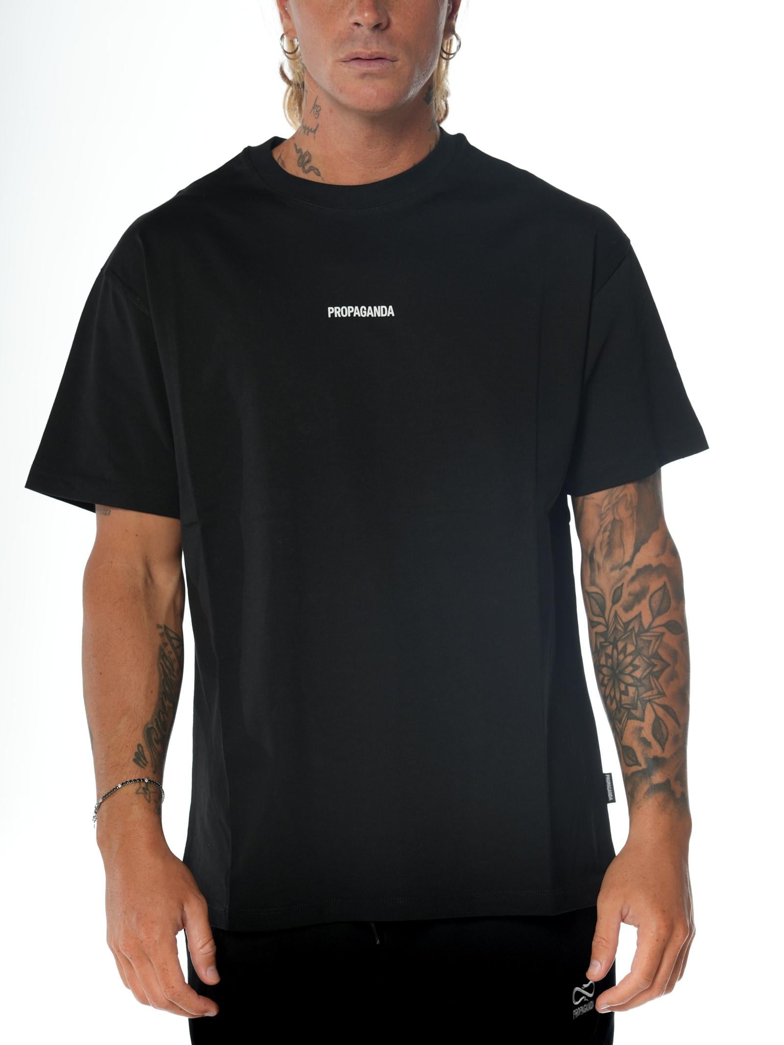 T-shirt Propaganda Nero Ribs Flame TS562 NERO PROPAGANDA 