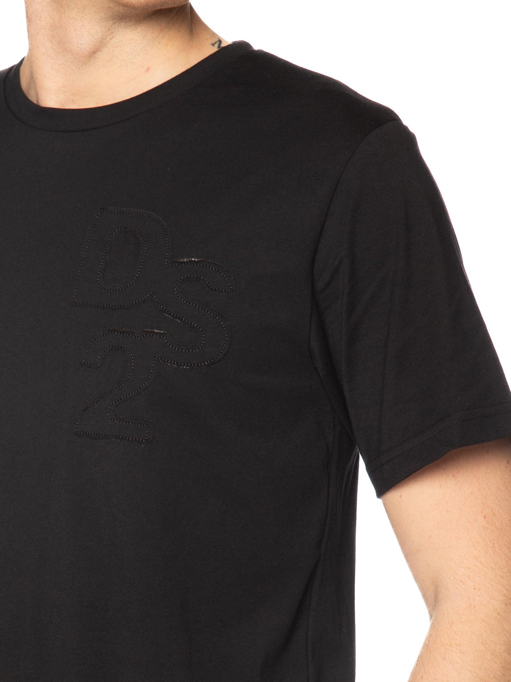 T-shirt DS2 Nero girocollo ricamo SS26229 NERO DS2 